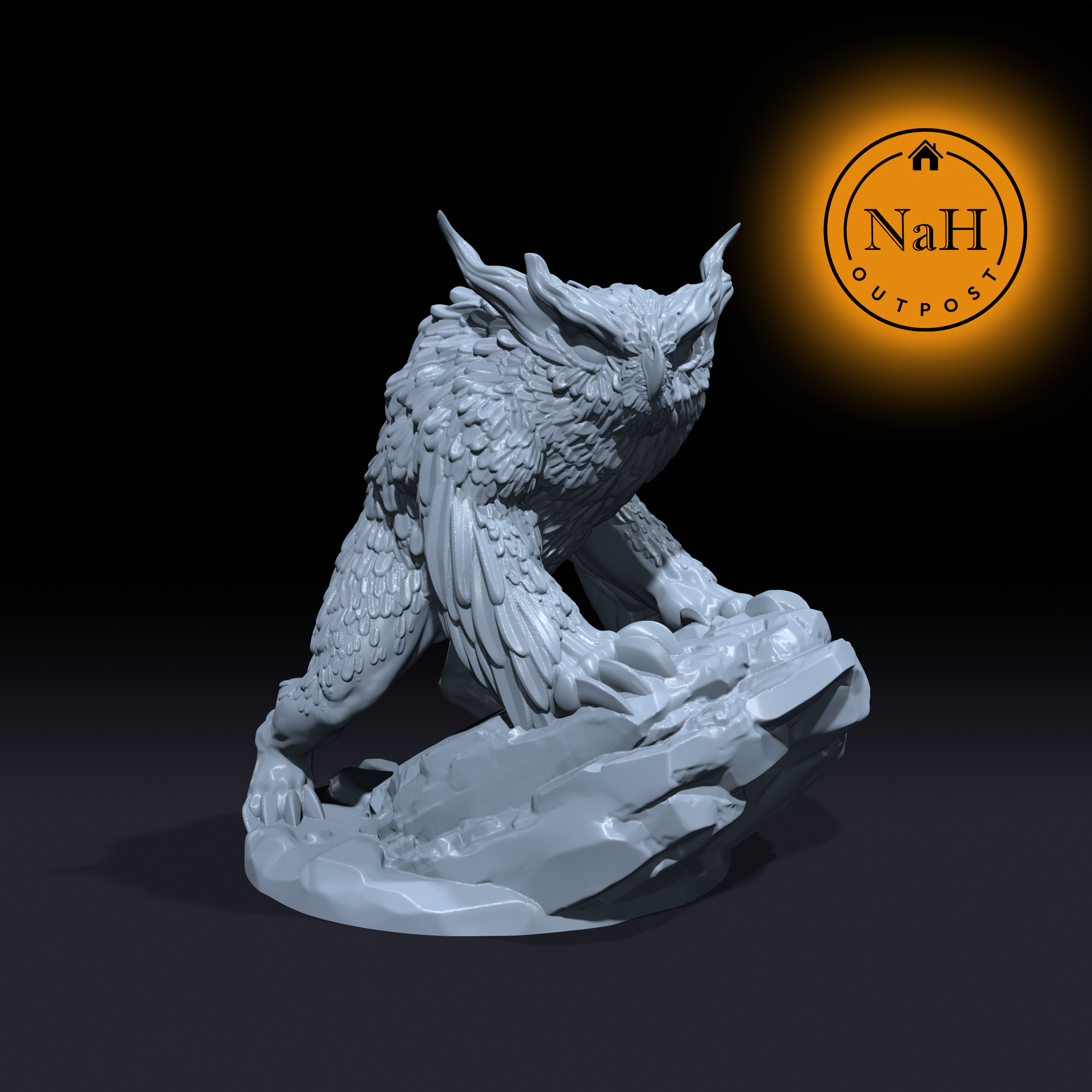 Bloodbeak, the Owlbeast | Owl Bear Miniature for Tabletop games like D&D and War Gaming