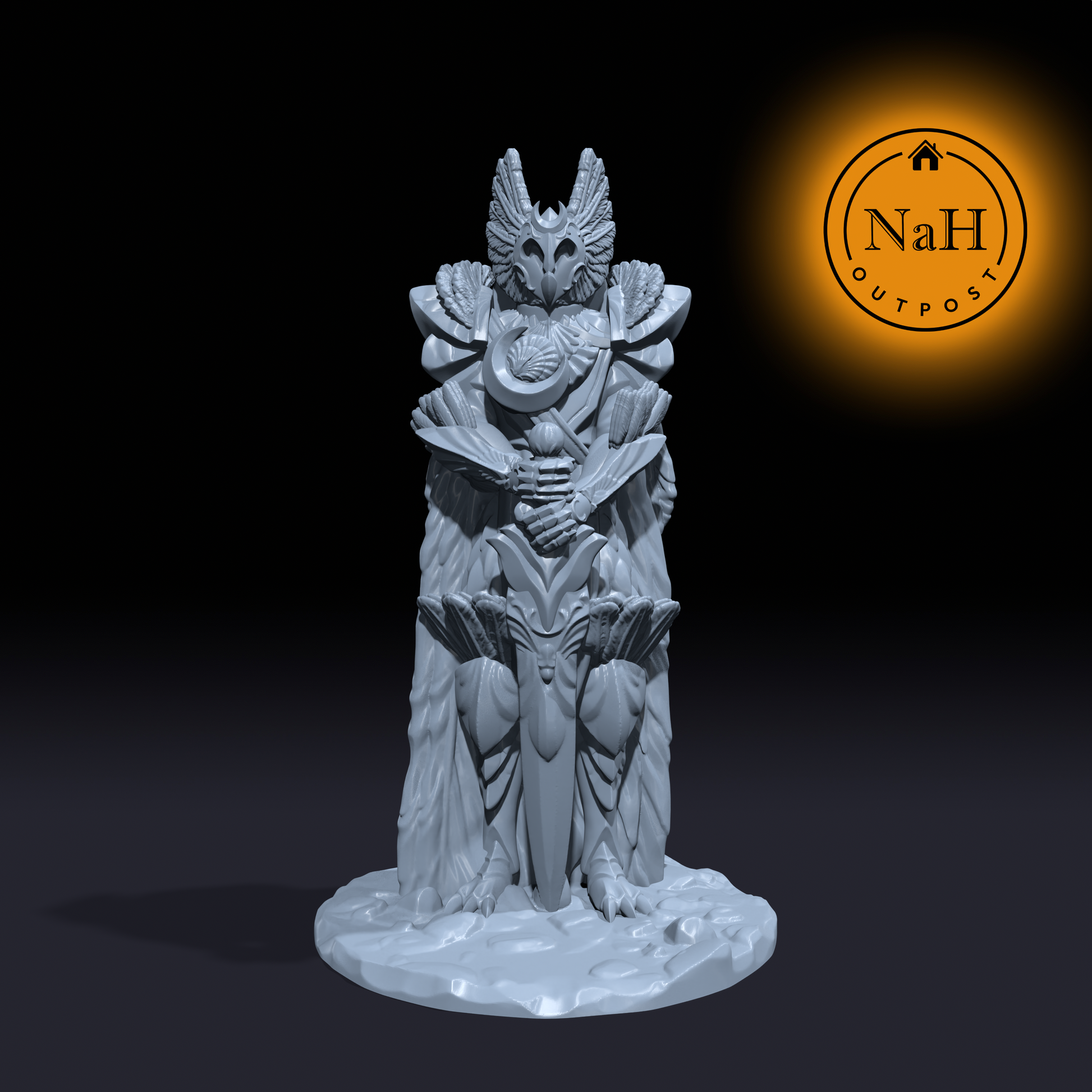 Razorclaw, the Featherguard | Owl Knight | Bird Folk | Owlfolk Miniature for Tabletop games like D&D and War Gaming