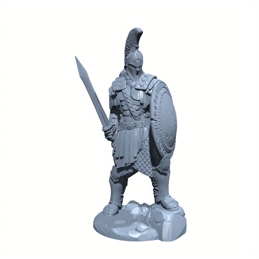 Leonidas, the Phalanx Commander | Udaeus | Pantheon Warrior | Miniature for Tabletop games like D&D and War Gaming
