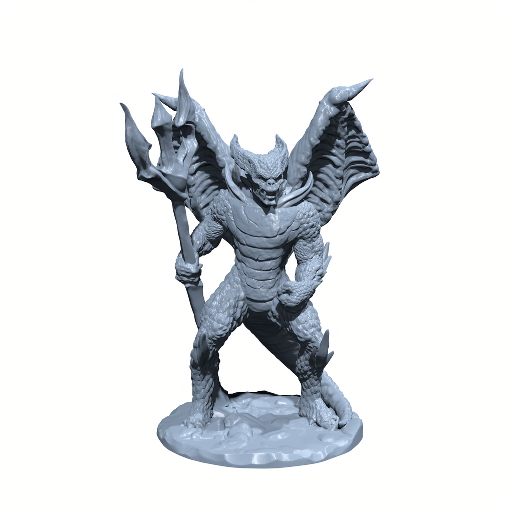Cinderheart, the Flameborn Commander | Pit Devil | Pit Fiend Miniature for Tabletop games like D&D and War Gaming