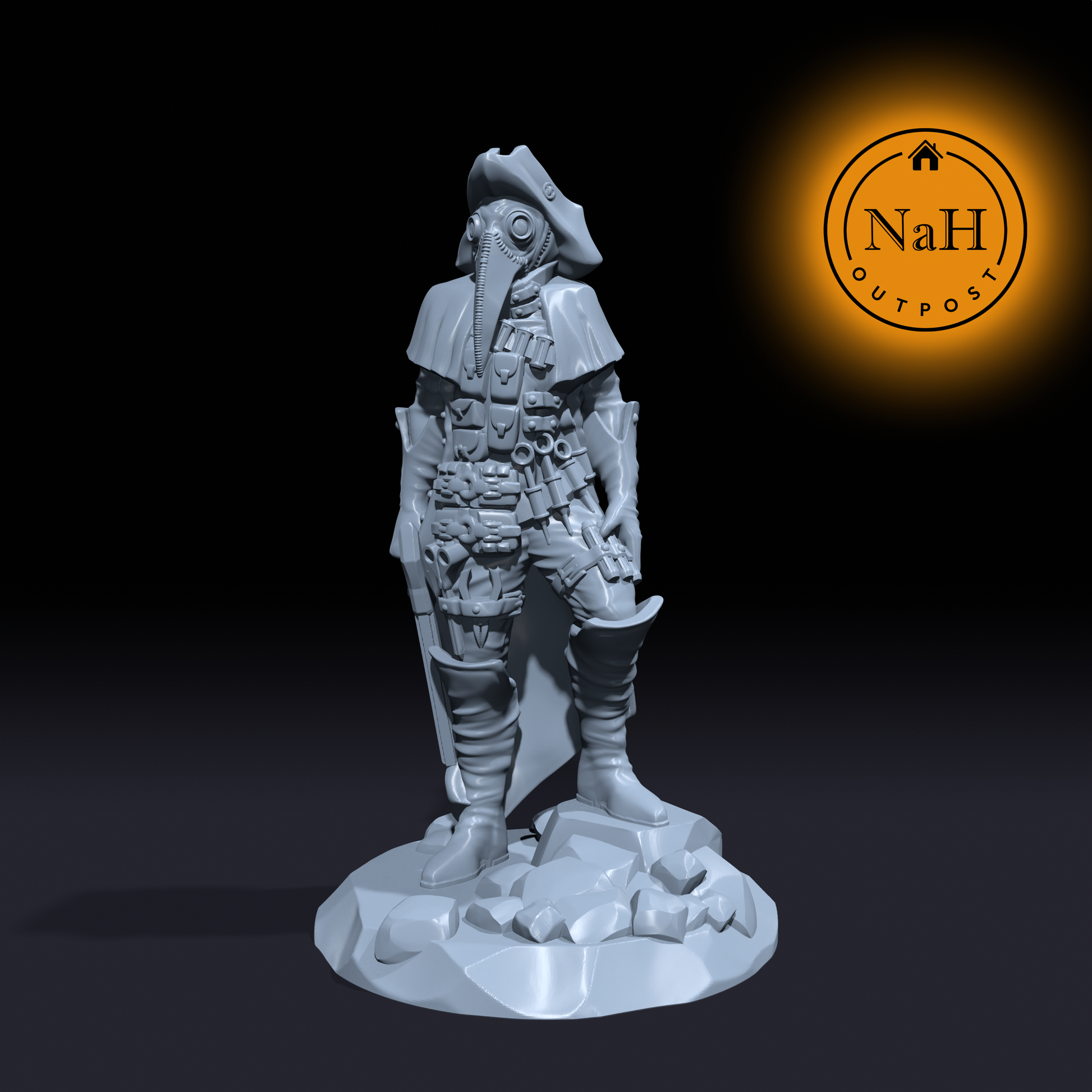 Corvus Brecht, the Blight Warden | Plague Doctor | Miniature for Tabletop games like D&D and War Gaming