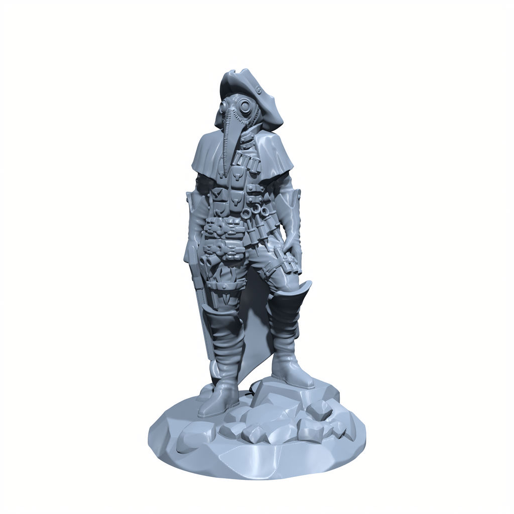 Corvus Brecht, the Blight Warden | Plague Doctor | Miniature for Tabletop games like D&D and War Gaming