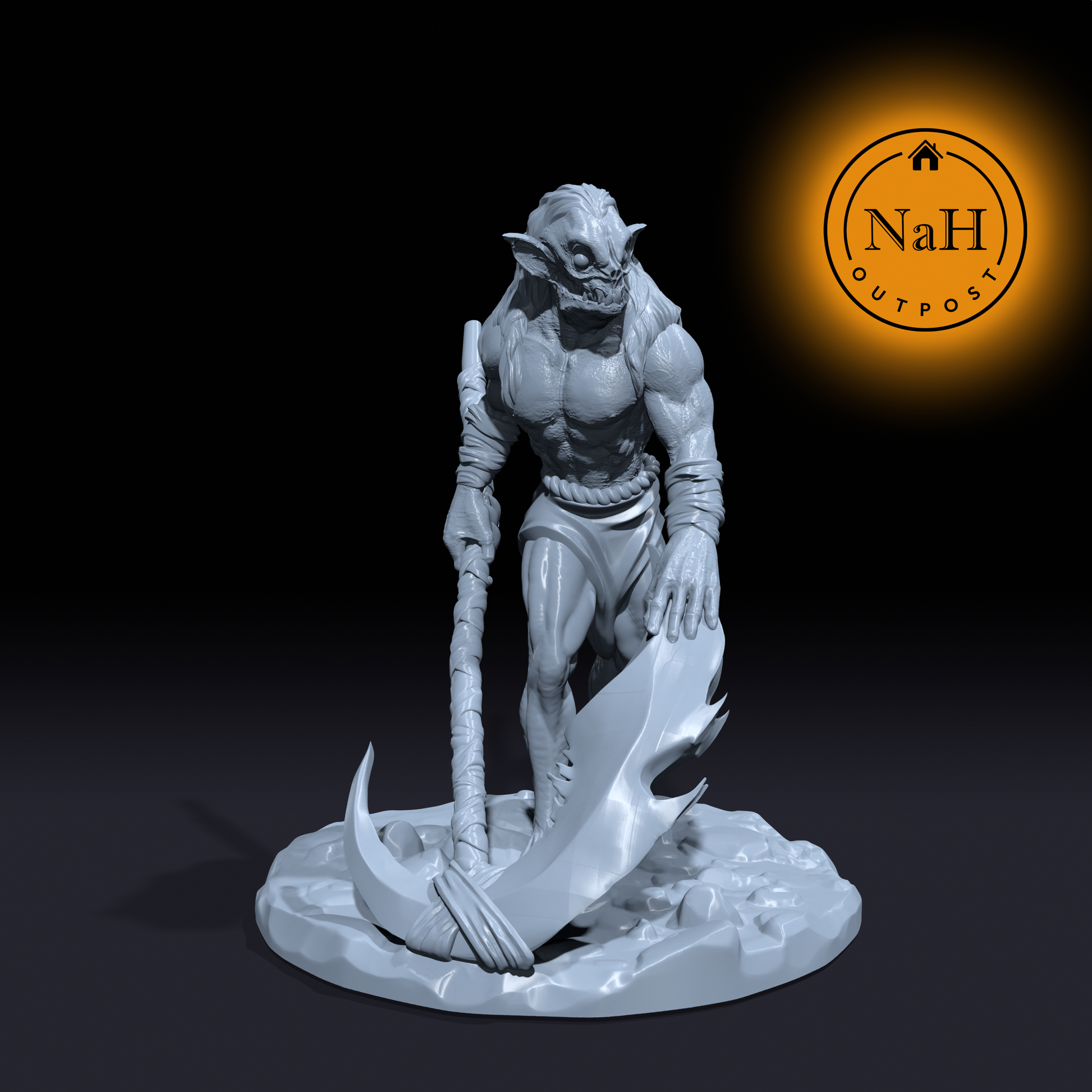 Grimmaw, the Crypt Stalker | Primeval Ghoul | Undead Commander Miniature for Tabletop games like D&D 5e and TTRPG  War Gaming
