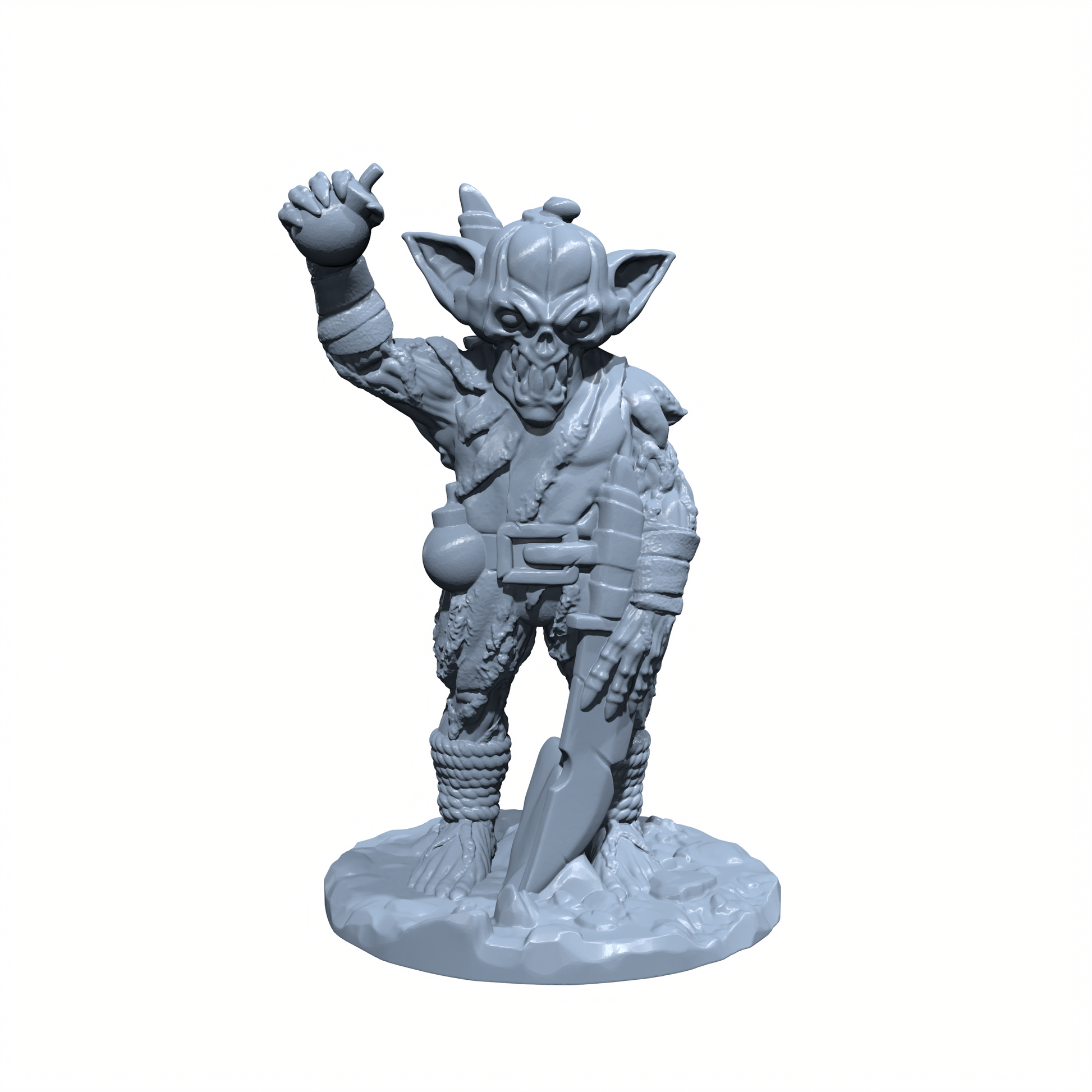 Fizzleblast, the Fire Gourd | Pumpkin Goblin Miniature for Tabletop games like D&D and War Gaming