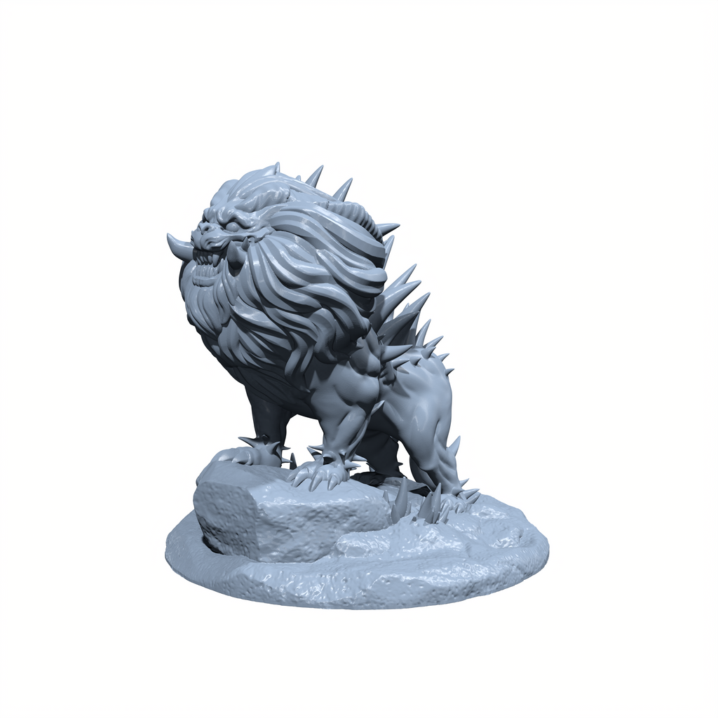 Cinderpelt, the Razorbeast | Fiend-Bred Animal | Quill Cat | Miniature for Tabletop games like D&D and War Gaming