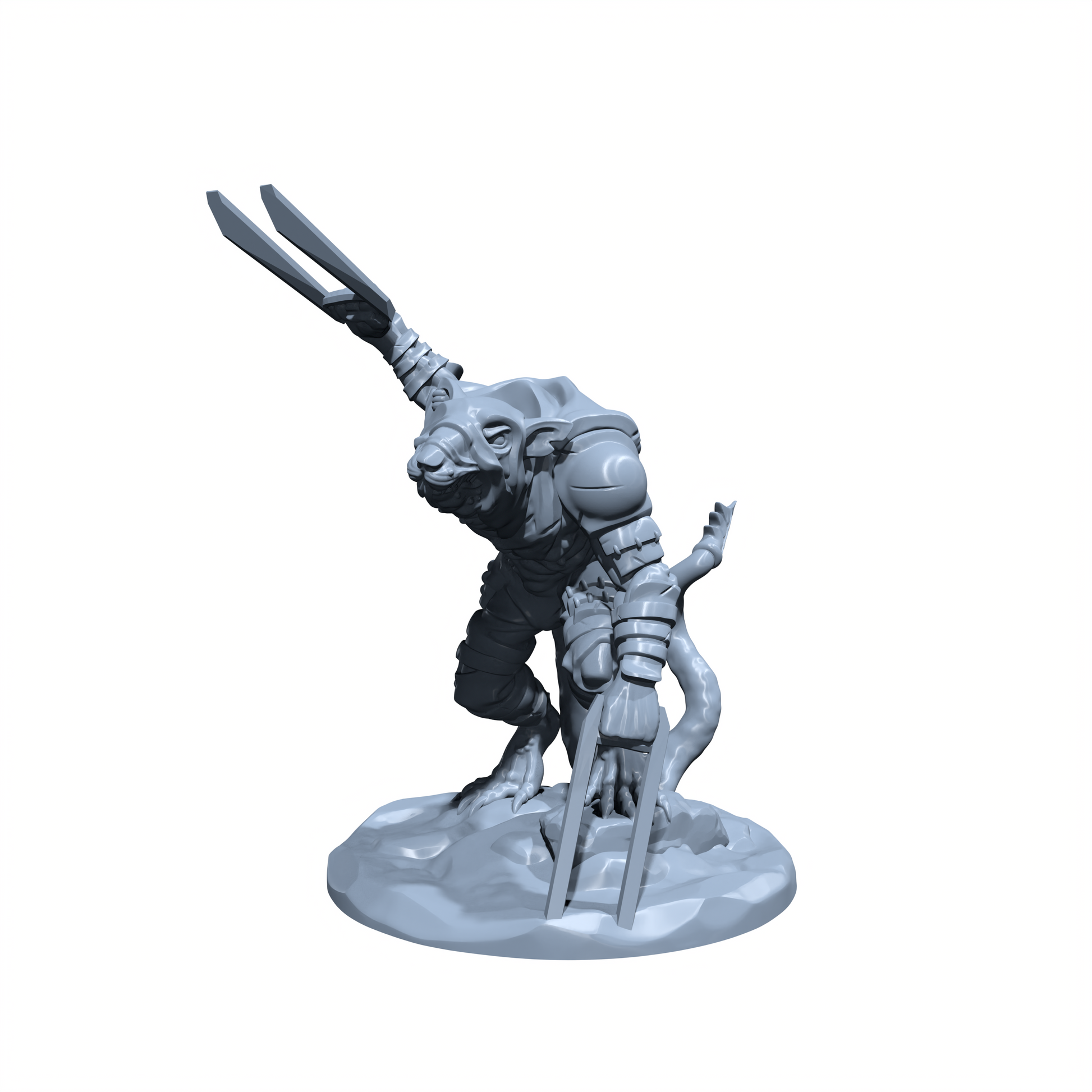 Squeeksnarl, the Filth Fang | Wererat | Rat Folk Miniature for Tabletop games like D&D and War Gaming