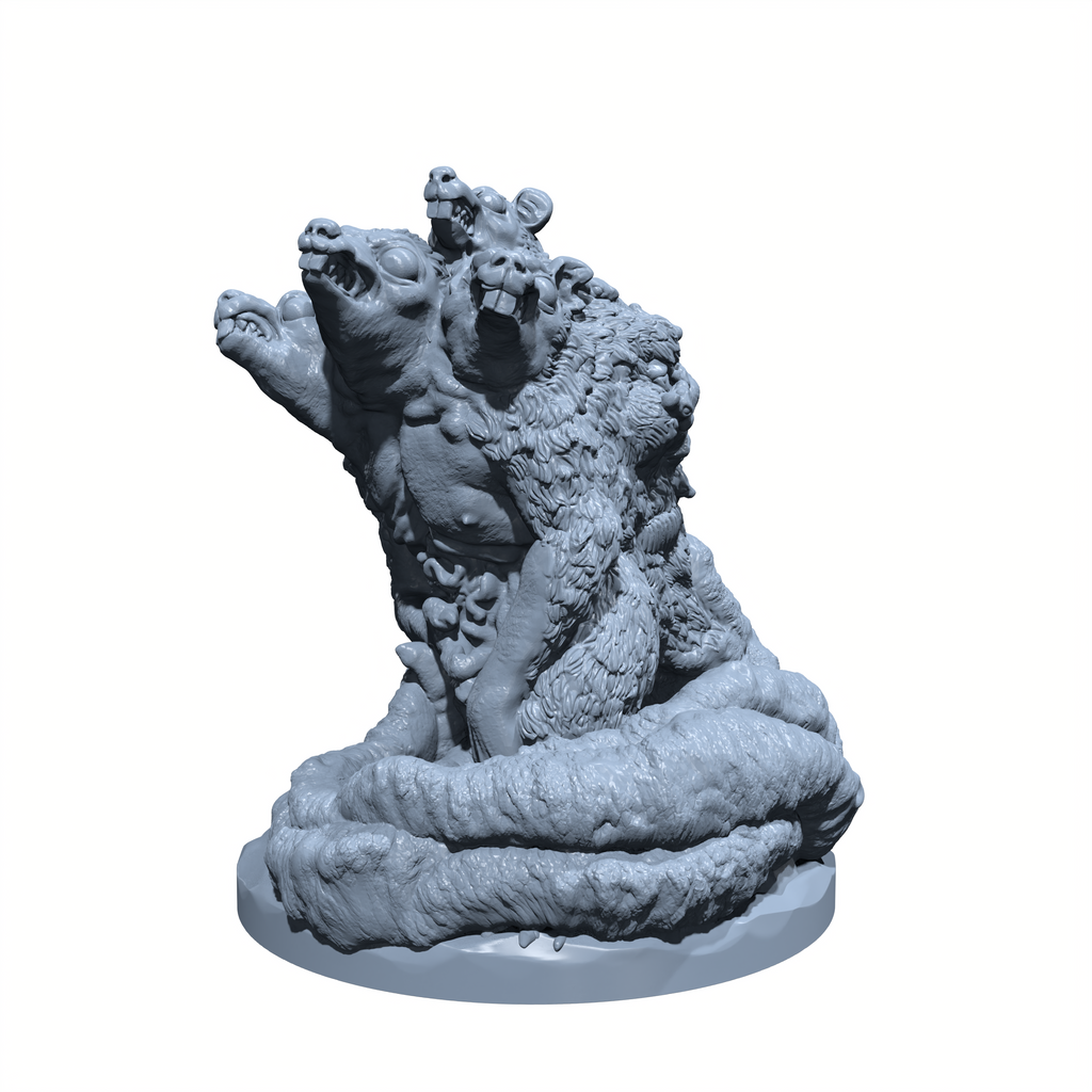 Filthcrown, the Plague Lord | Wererat | Rat King Miniature for Tabletop games like D&D and War Gaming