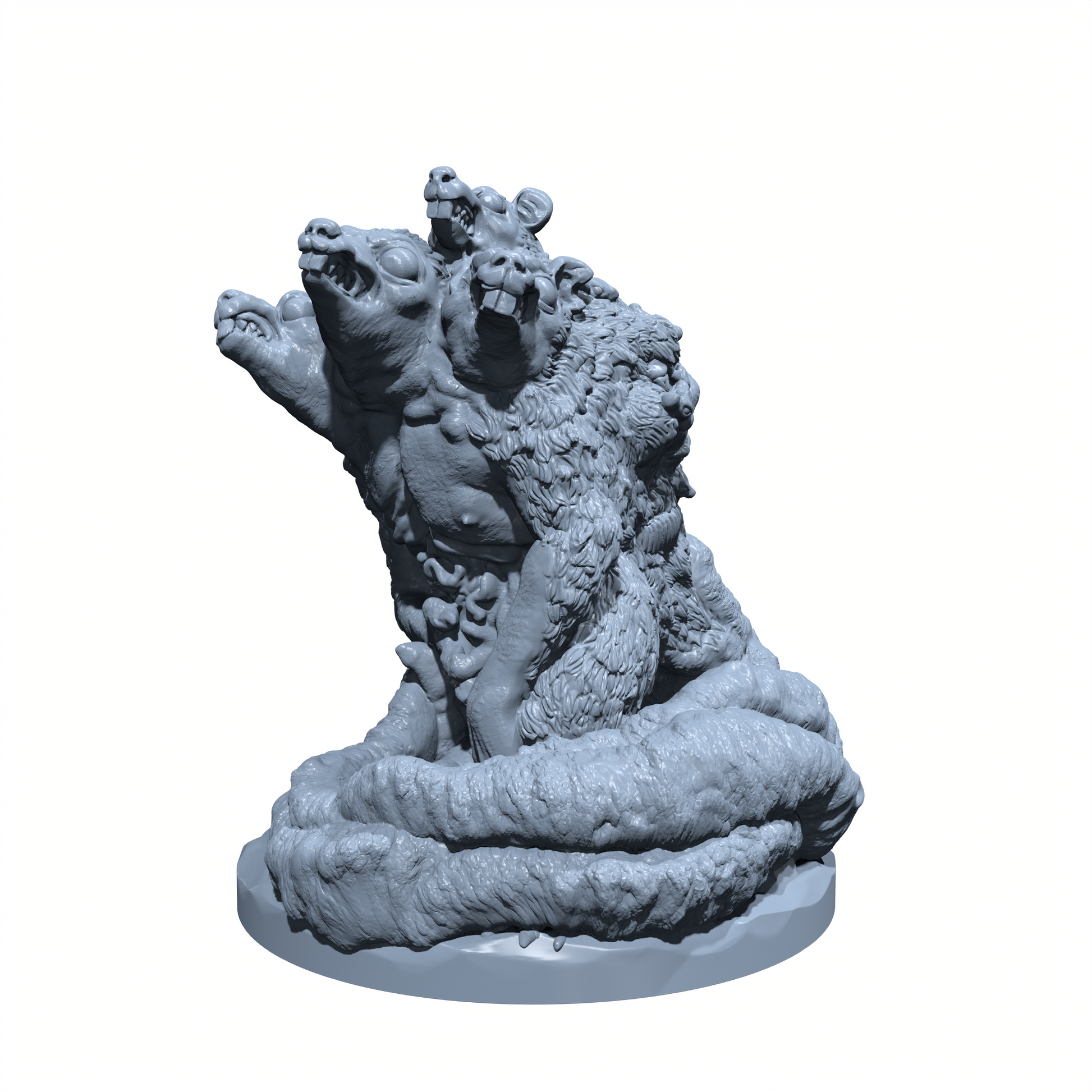 Filthcrown, the Plague Lord | Wererat | Rat King Miniature for Tabletop games like D&D and War Gaming