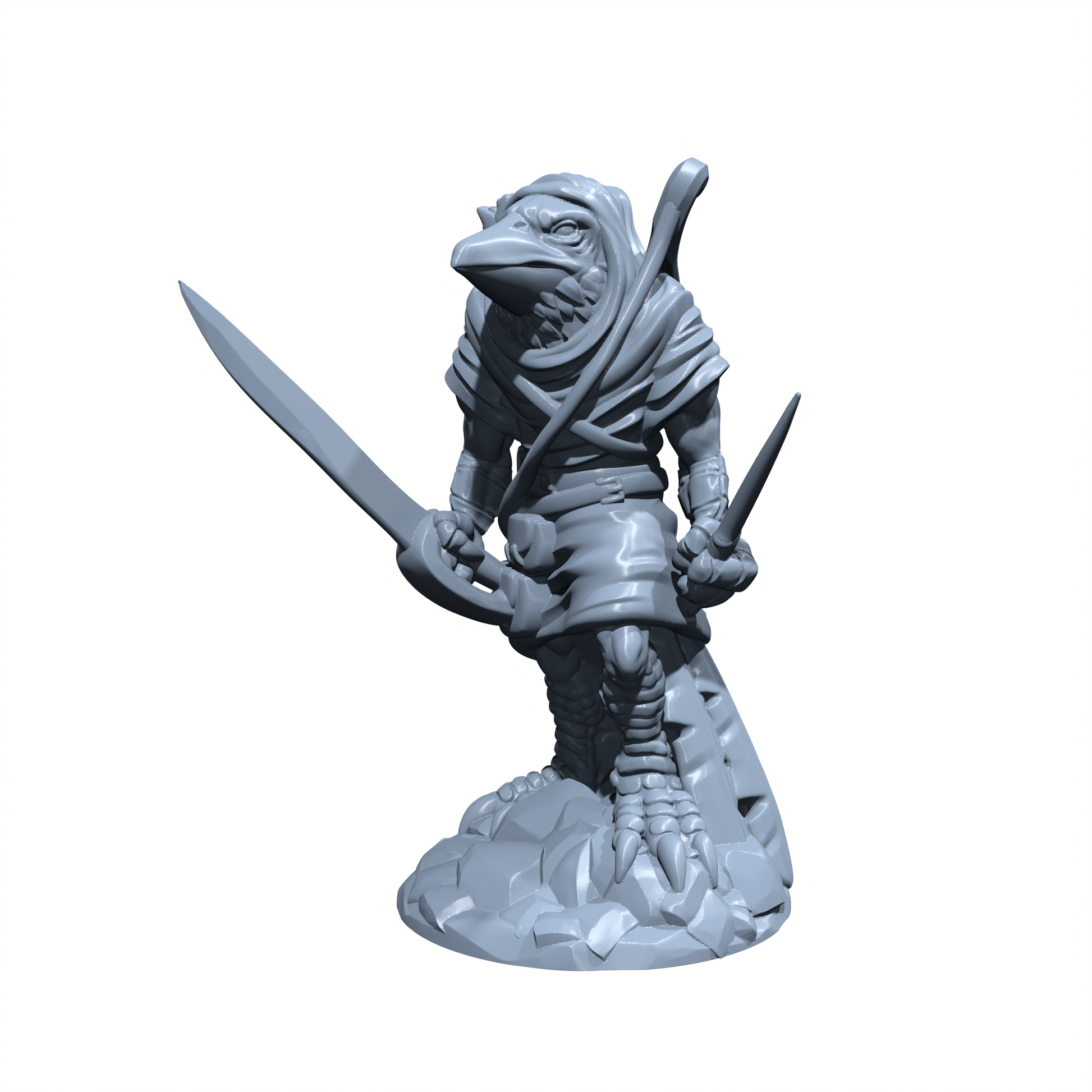 Corvus Duskfeather | Wereraven | Kenku | Raven Folk | Miniature for Tabletop games like D&D and War Gaming