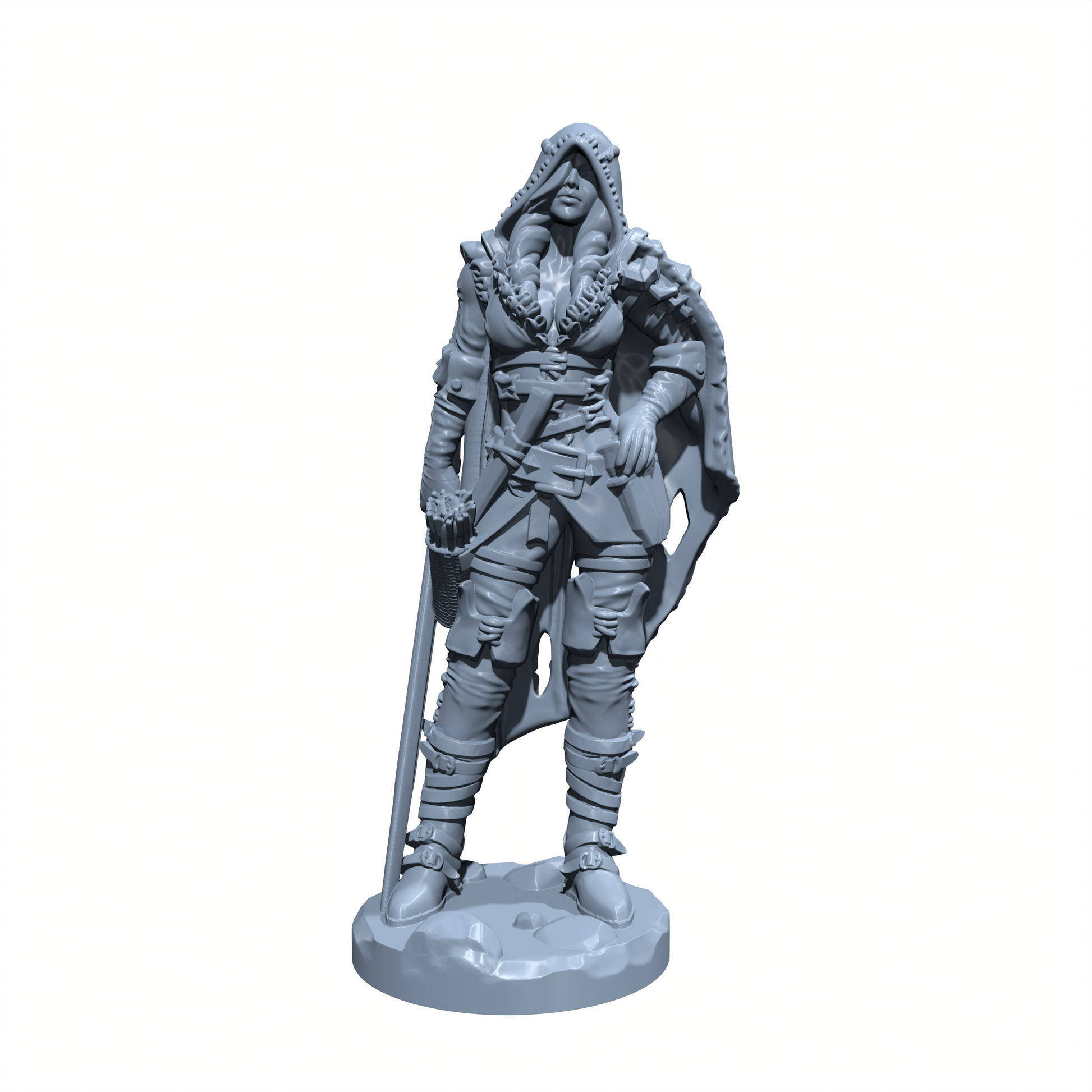 Elara Redcloak | The Grimm Huntress | Red the Hooded Lycan Slayer | Ranger Miniature for Tabletop games like D&D and War Gaming