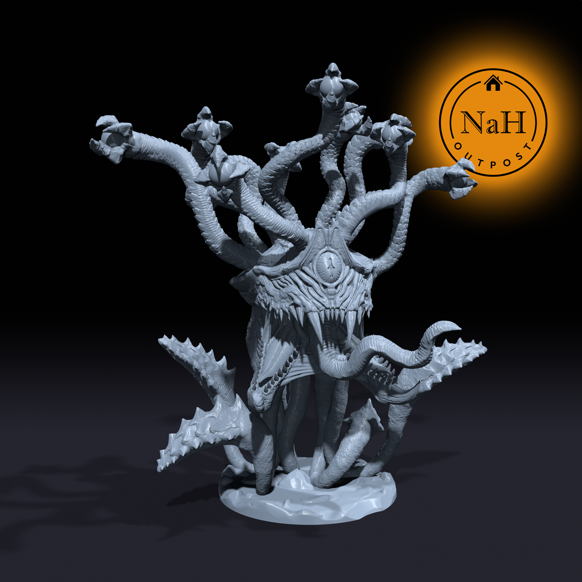 Vexeye, the Scalesight | Reptilian Eye Holder Miniature for Tabletop games like D&D and War Gaming| Dungeons and Dragons Mini