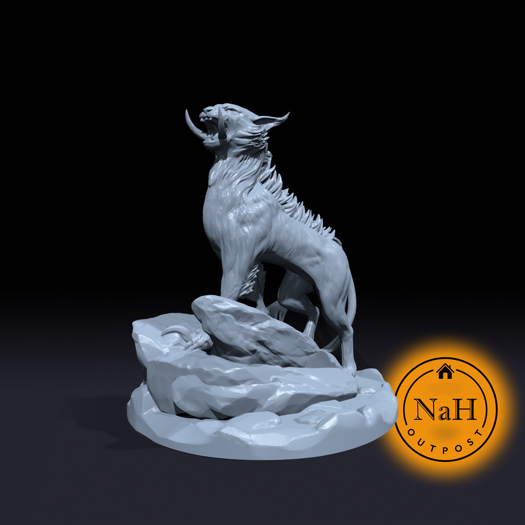 Arcane Feyline | Feline | Dire Cat Miniature for Tabletop games like D&D and War Gaming