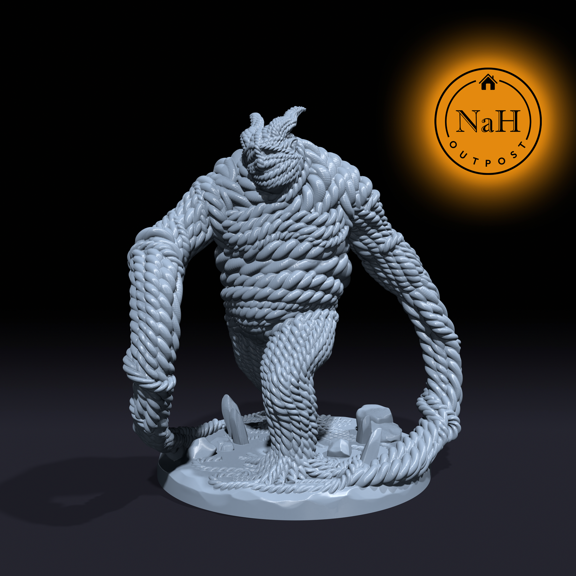 Ironknot, the Bound Guardian | Rope Golem Miniature for Tabletop games like D&D and War Gaming