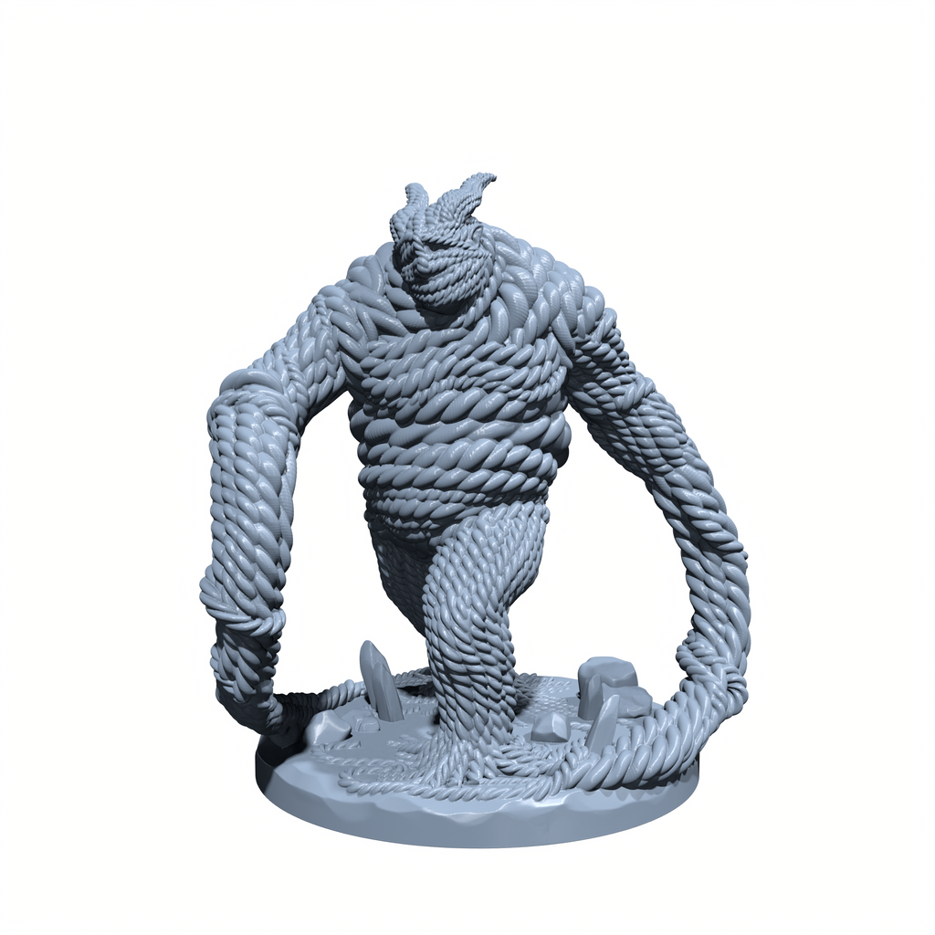 Ironknot, the Bound Guardian | Rope Golem Miniature for Tabletop games like D&D and War Gaming