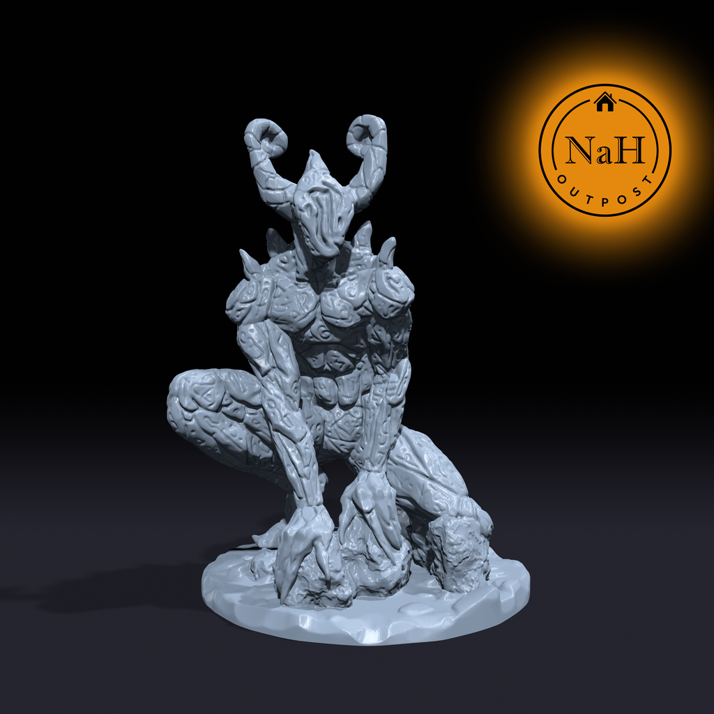 Voidscript, the Faceless Demon | Rune Demon Miniature for Tabletop games like D&D and War Gaming