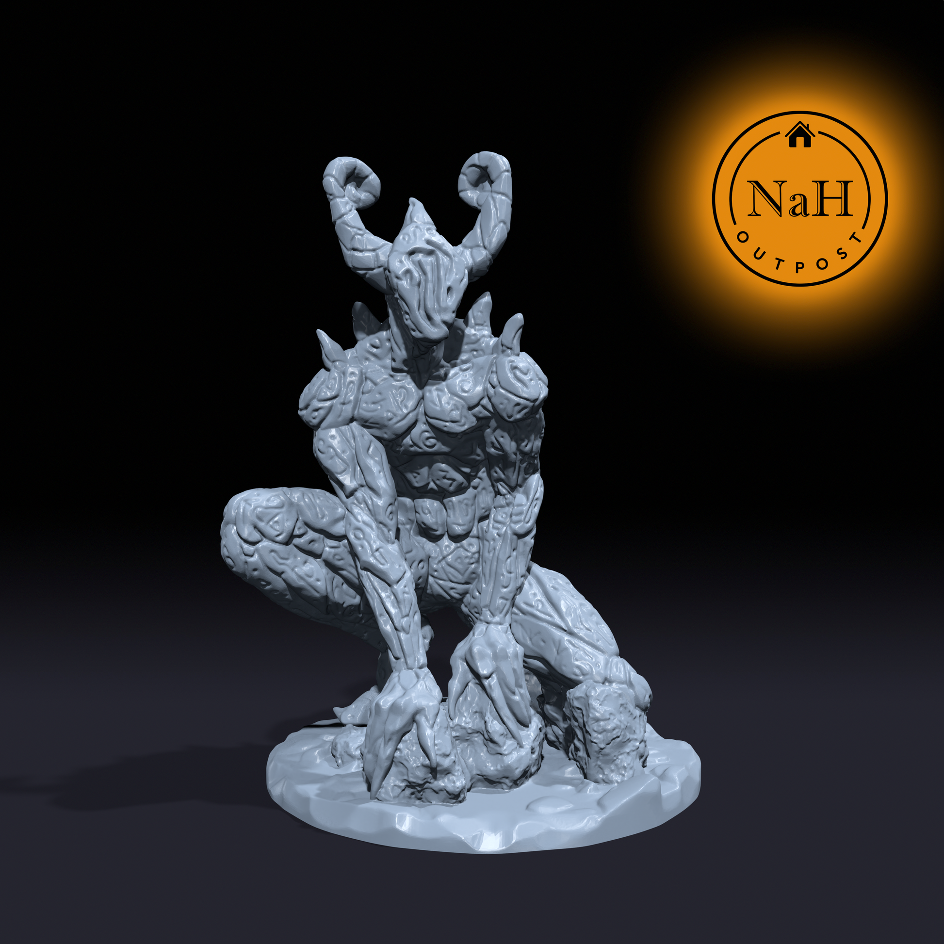 Voidscript, the Faceless Demon | Rune Demon Miniature for Tabletop games like D&D and War Gaming