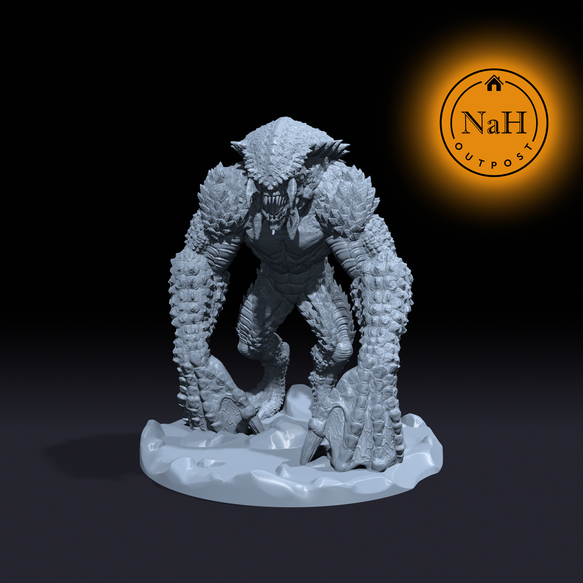 Razorhide, the Reptilian Brute | Scourgescale | Monstrosity Miniature for Tabletop games like D&D and War Gaming| Dungeons and Dragons Mini