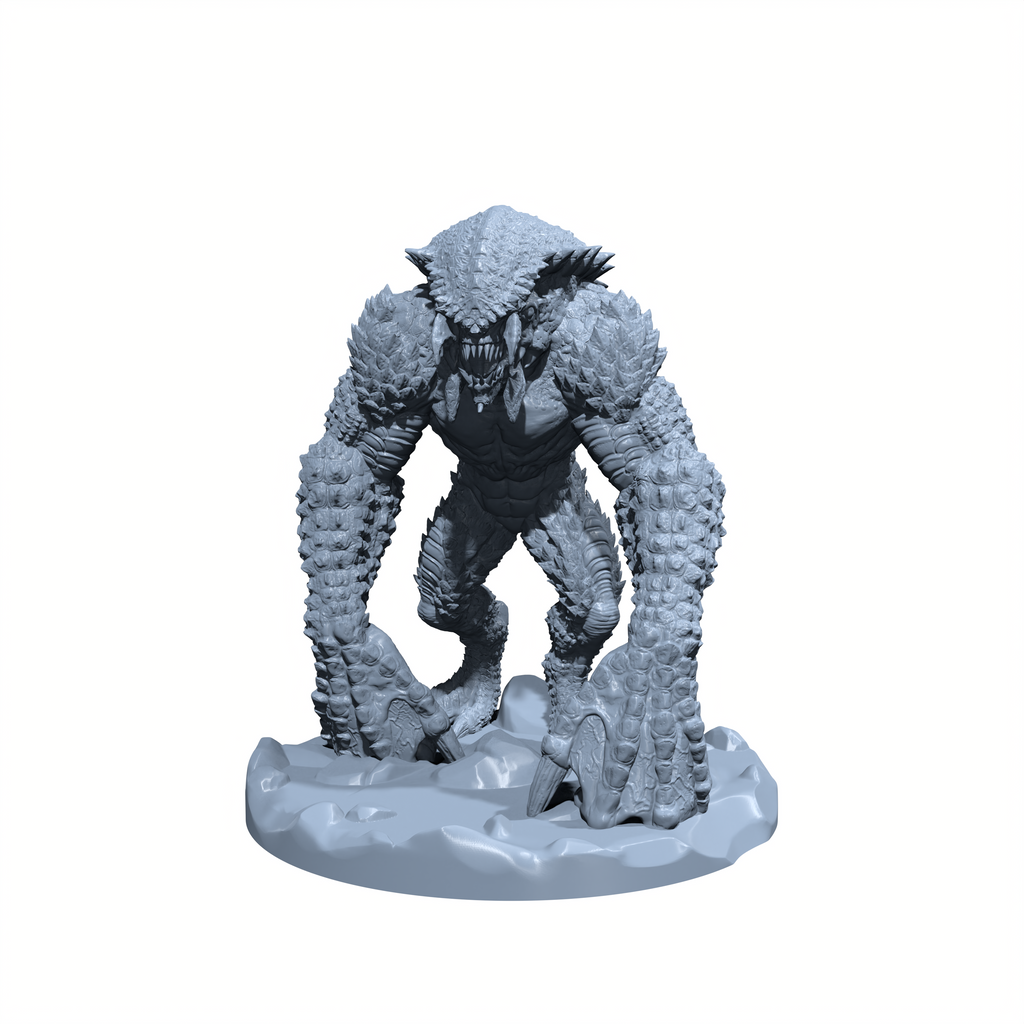 Razorhide, the Reptilian Brute | Scourgescale | Monstrosity Miniature for Tabletop games like D&D and War Gaming| Dungeons and Dragons Mini