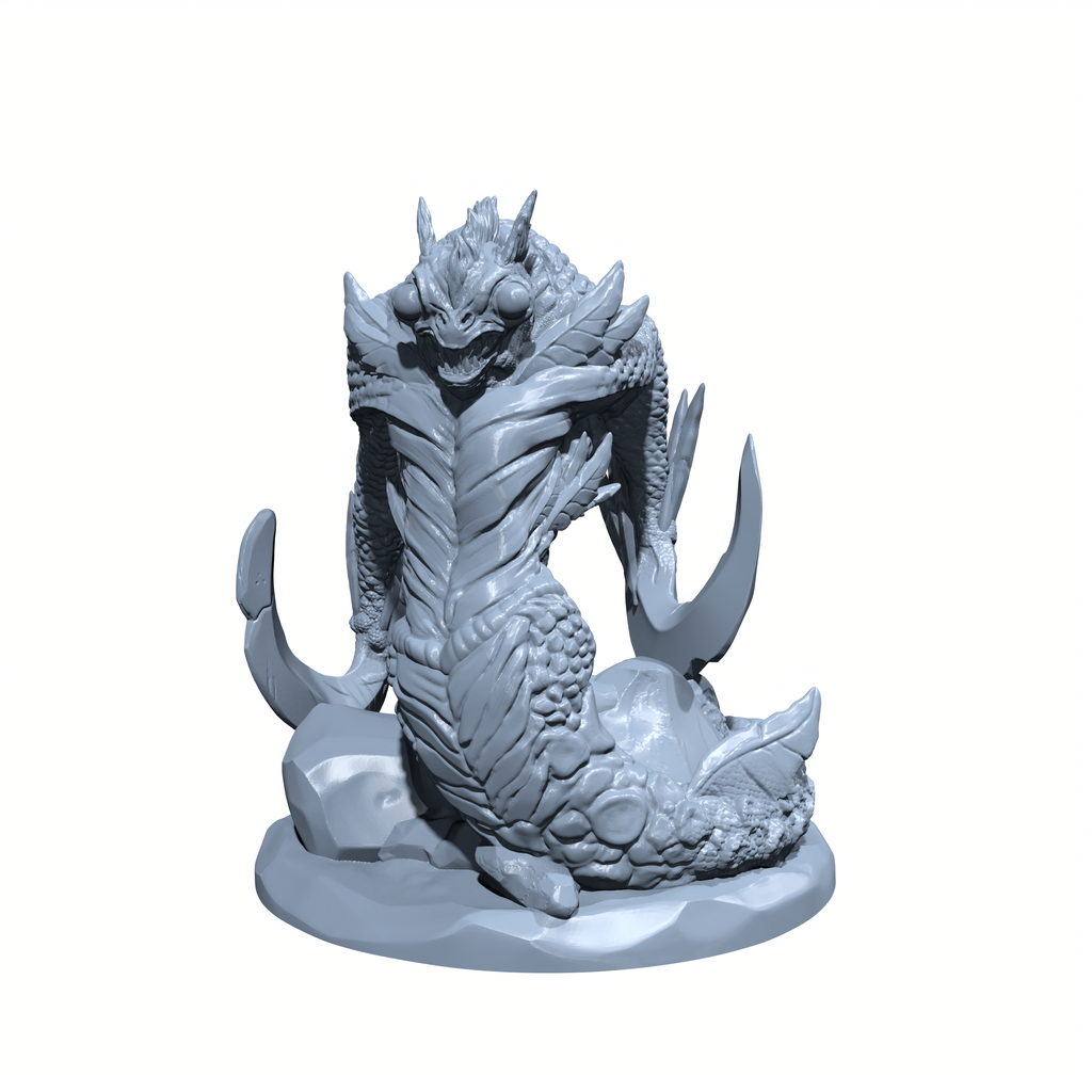 Scytheclaw, the Deepsea Demon | Wastrilith | Sea Fiend Miniature for Tabletop games like D&D and War Gaming