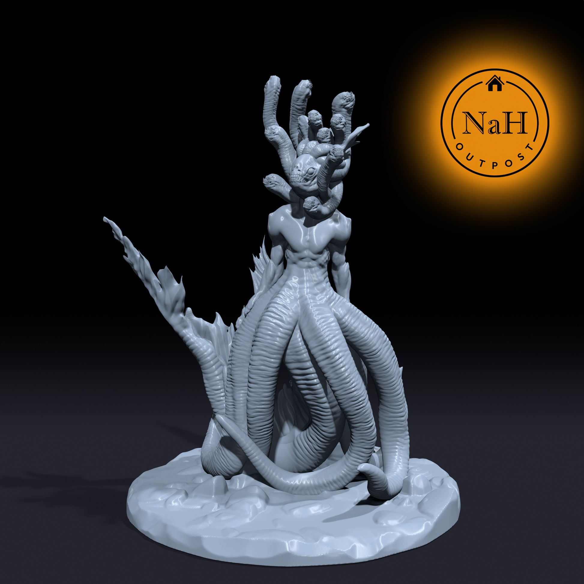 Eelcoil, the Sea Medusa | Sea Tyrant |  Ocean Medusa | Elemental Miniature for Tabletop games like D&D 5e and TTRPG  War Gaming