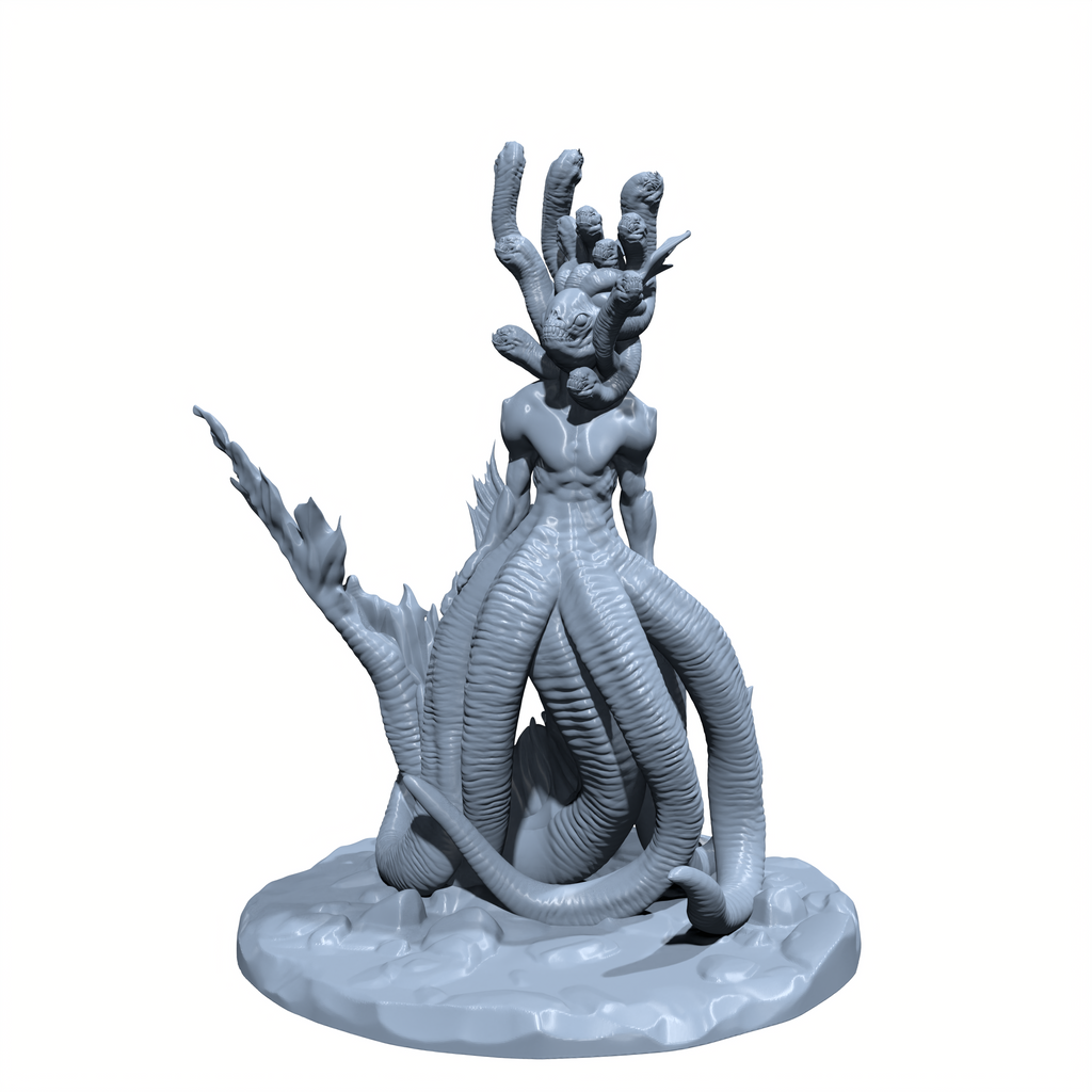 Eelcoil, the Sea Medusa | Sea Tyrant |  Ocean Medusa | Elemental Miniature for Tabletop games like D&D 5e and TTRPG  War Gaming
