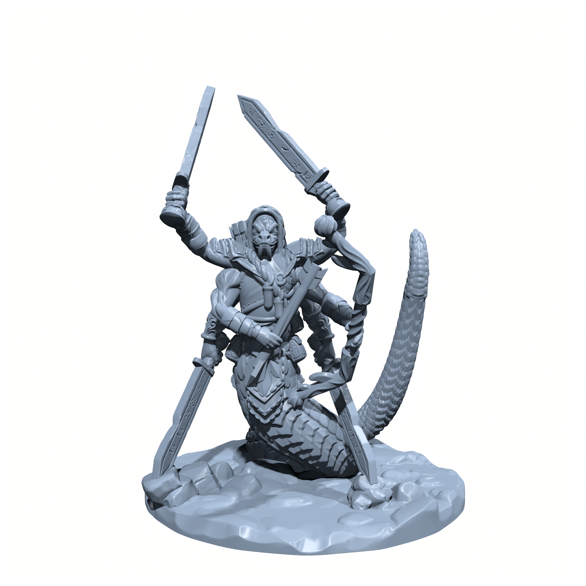Viperstrike, the Deadly Ambusher | Serpentfolk Assassin |  Snake Humanoid Miniature for Tabletop games like D&D 5e and TTRPG  War Gaming