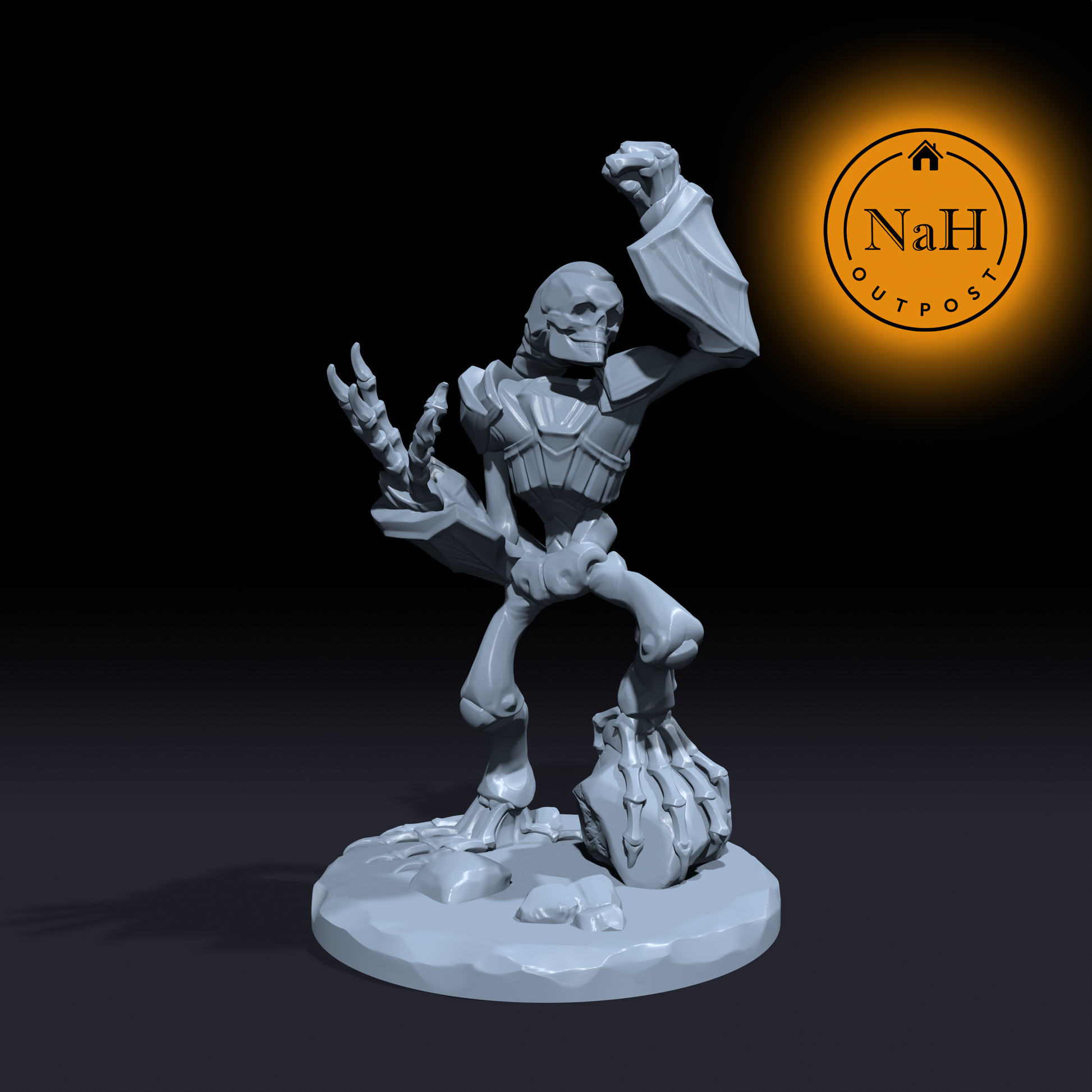 Grimsteel, the Silent Sentinel | Shadesteel Golem | Shadow Steel Golem Miniature for Tabletop games like D&D and War Gaming