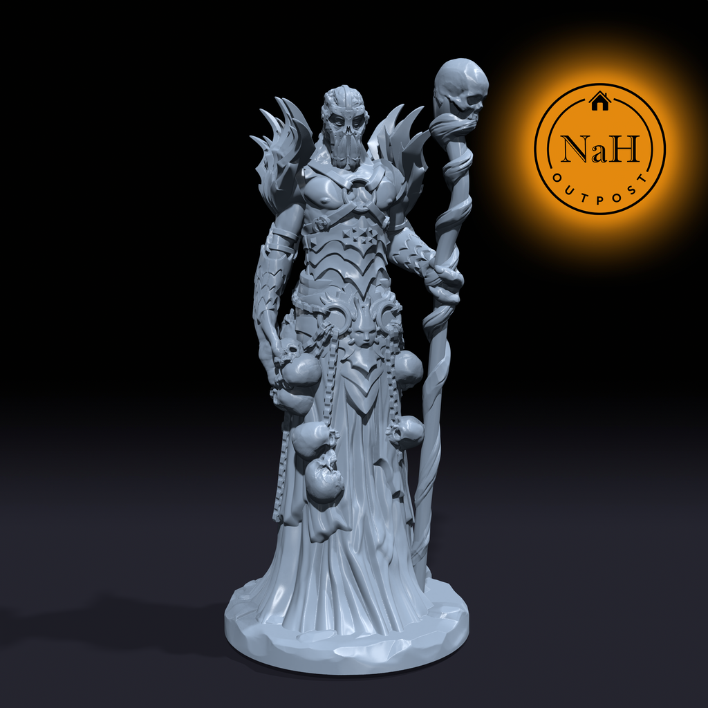Nightshade, the Skull Lich | Shadowfall Shepherd | Miniature for Tabletop games like D&D and War Gaming