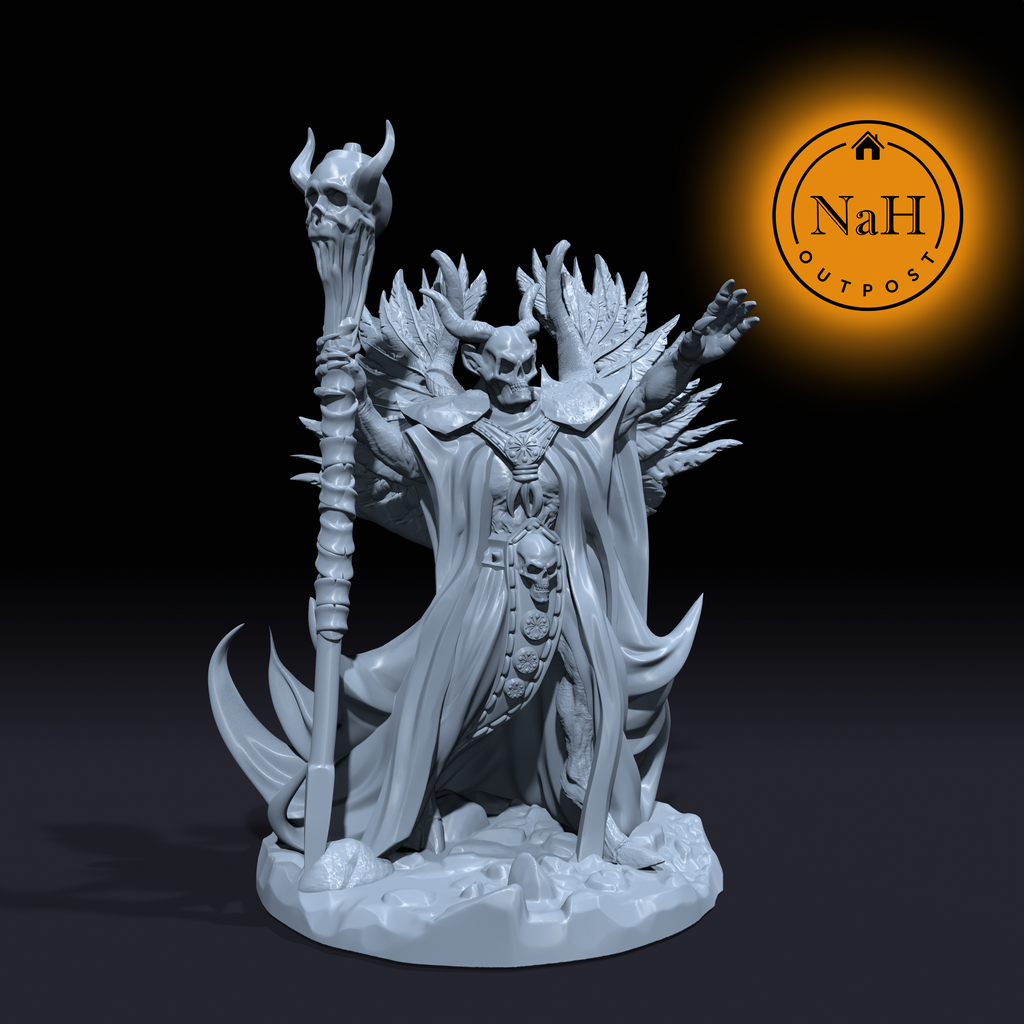 Silas Deathbringer | Shaman of Blight | Necromancer Miniature for Tabletop games like D&D 5e and TTRPG  War Gaming
