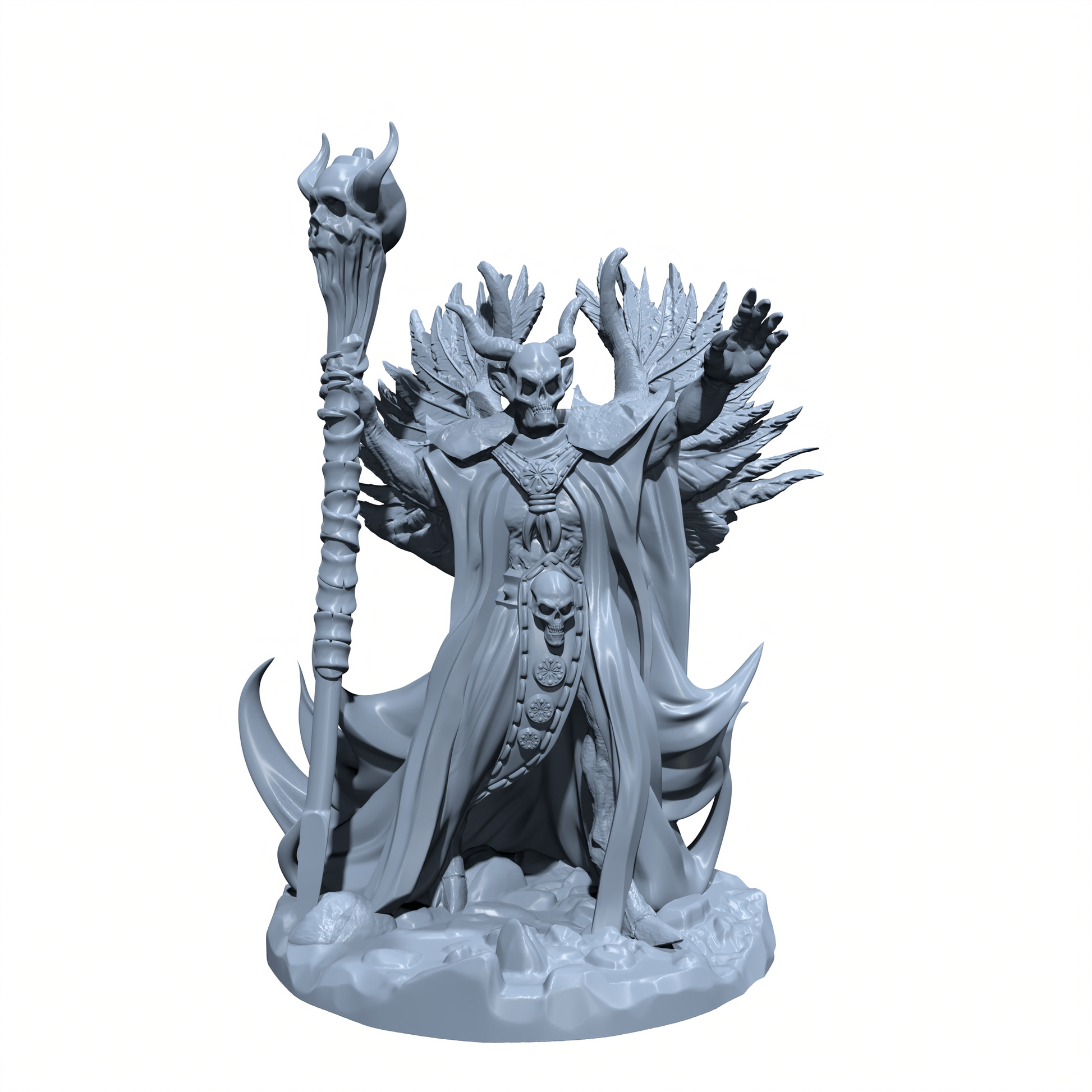 Silas Deathbringer | Shaman of Blight | Necromancer Miniature for Tabletop games like D&D 5e and TTRPG  War Gaming