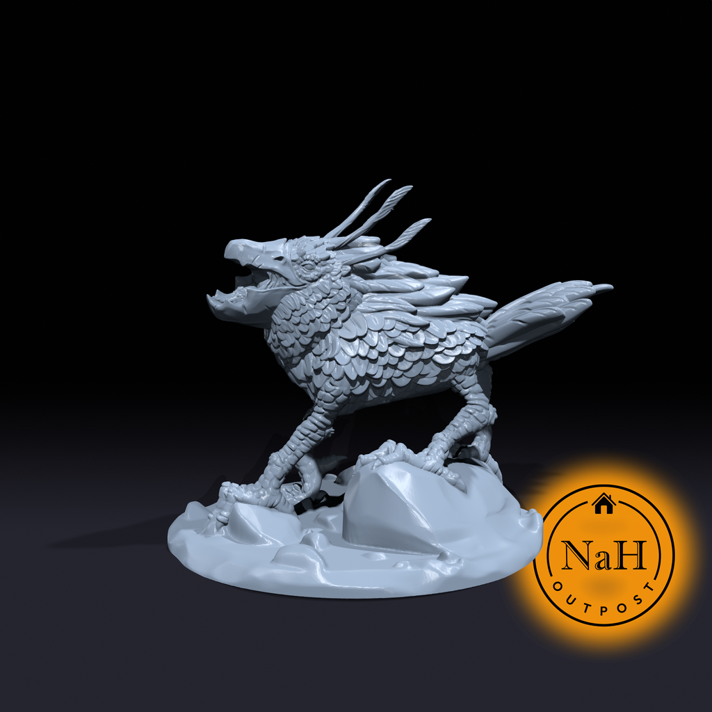 Fiendfeather, the Infernal Sovereign | Achaierai | Archavian Miniature for Tabletop games like D&D and War Gaming