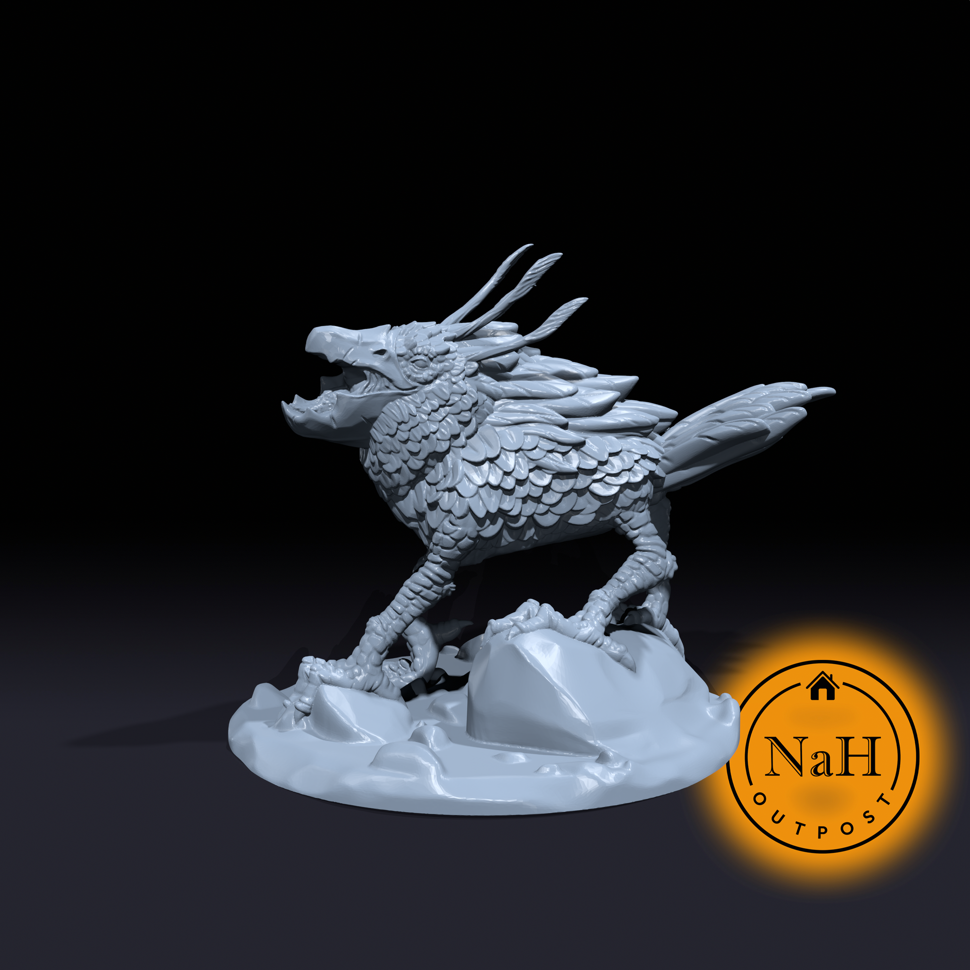 Fiendfeather, the Infernal Sovereign | Achaierai | Archavian Miniature for Tabletop games like D&D and War Gaming