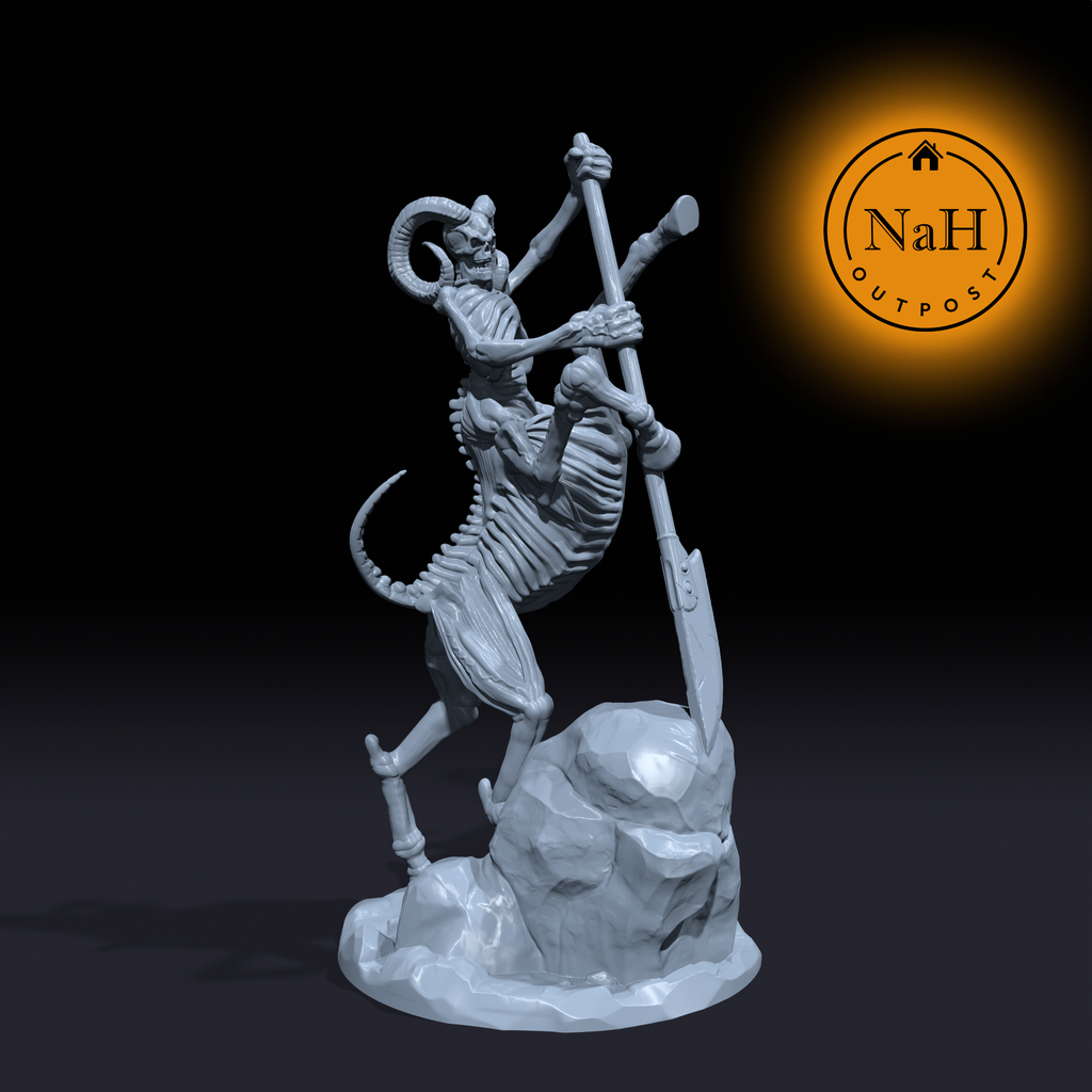 Bonehoof, The Undead Centaur | Skeletal Centaur Miniature for Tabletop games like D&D and War Gaming