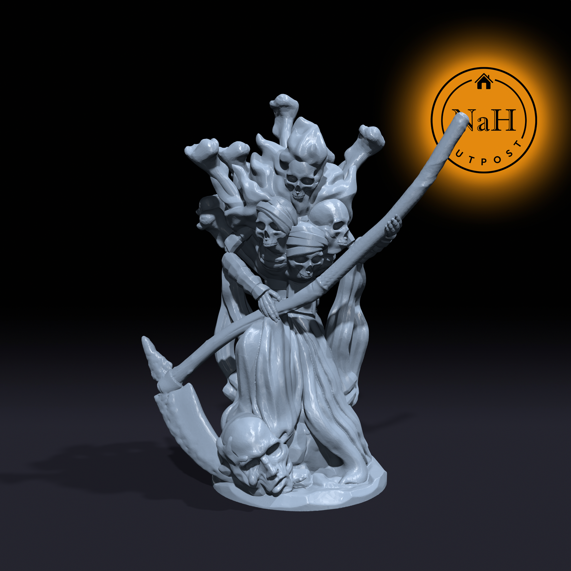 Soulreaver, the Necrotic Wraith | Skull Wraith  Miniature for Tabletop games like D&D and War Gaming