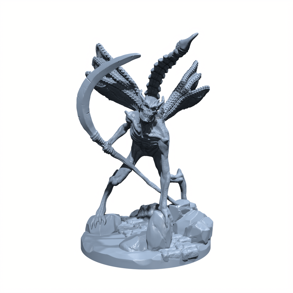 Marrowgrin, the Hell WardenBone Devil | Slender Devil Miniature for Tabletop games like D&D and War Gaming