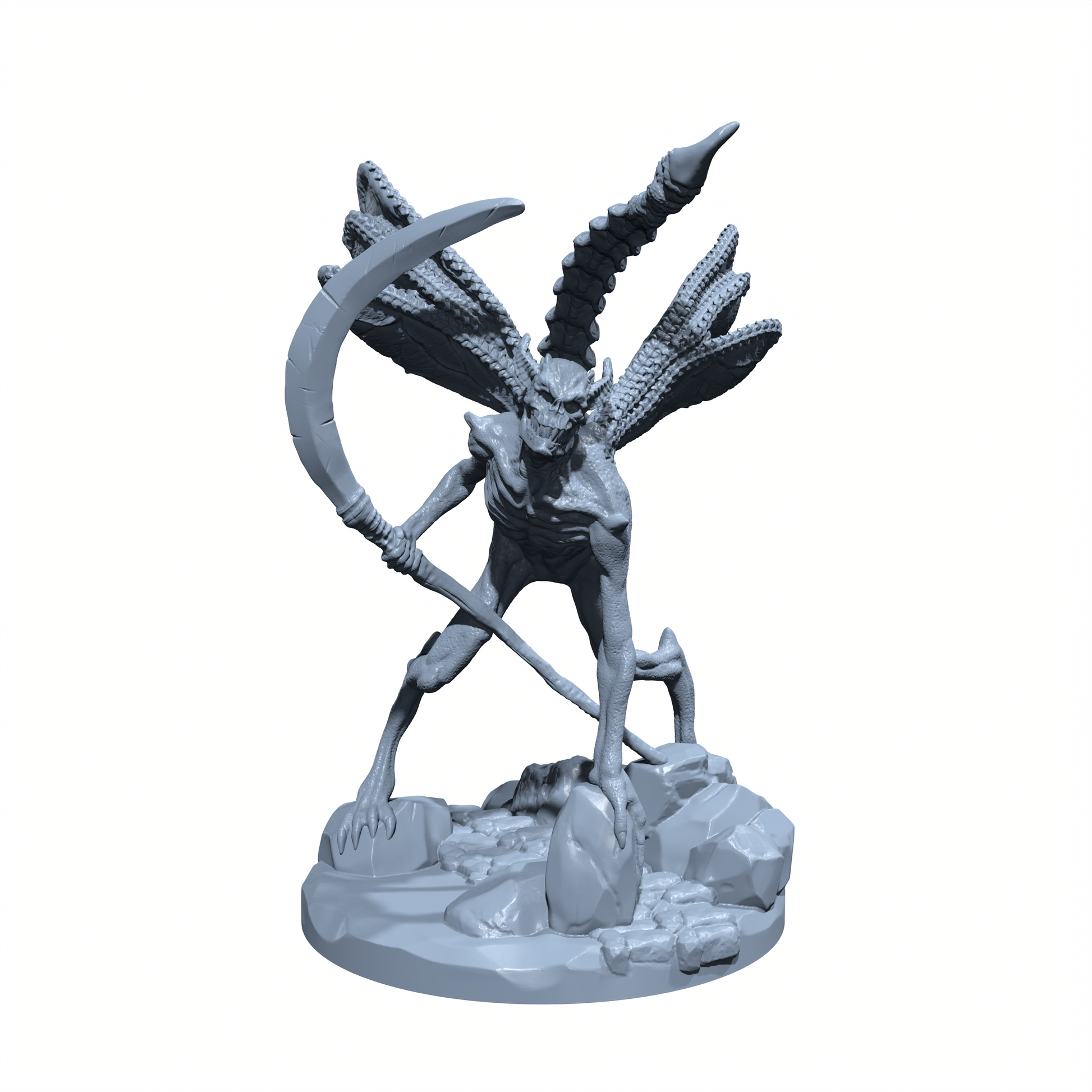 Marrowgrin, the Hell WardenBone Devil | Slender Devil Miniature for Tabletop games like D&D and War Gaming