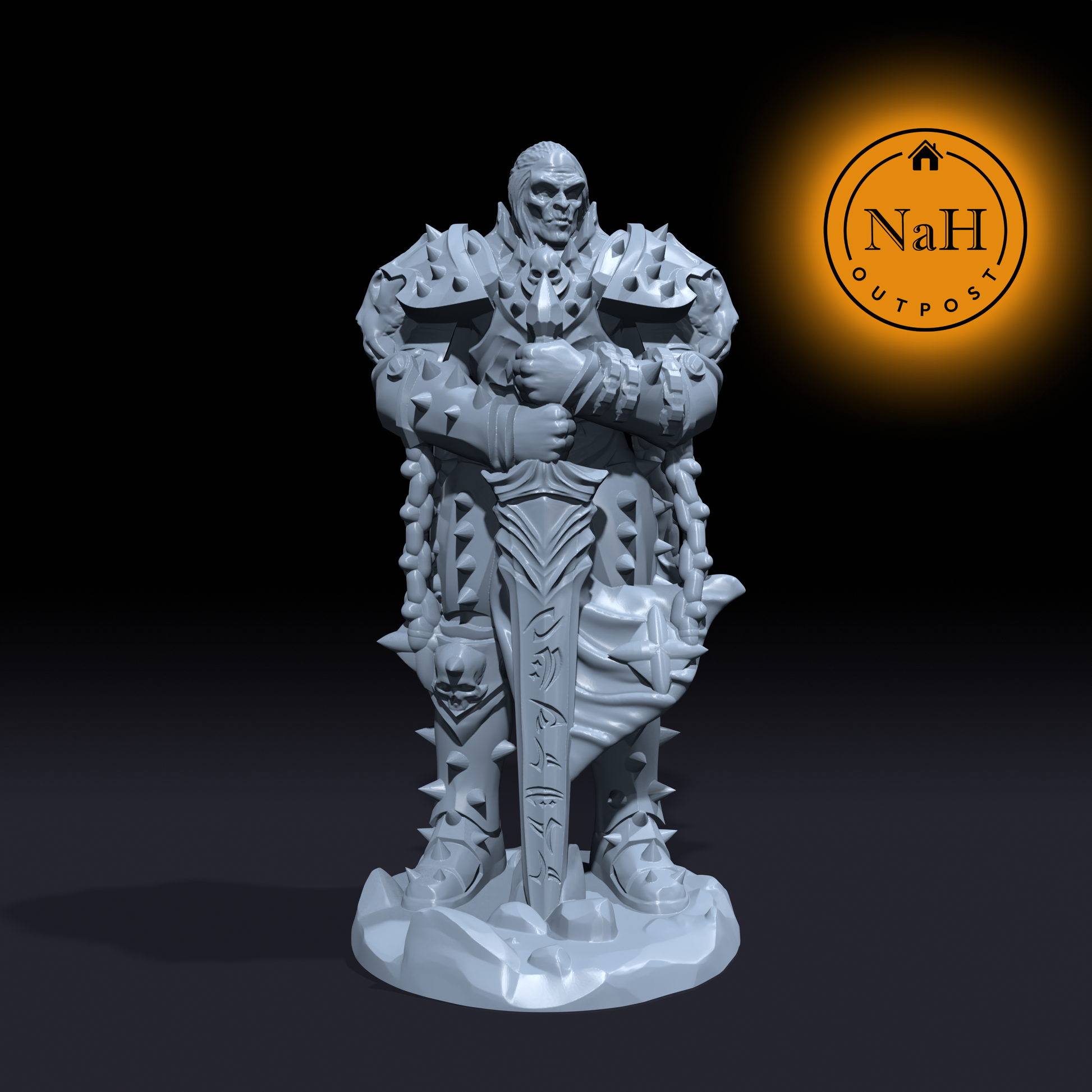 Mortus Shadowrend | Wight | Spectral Knight | Miniature for Tabletop games like D&D and War Gaming