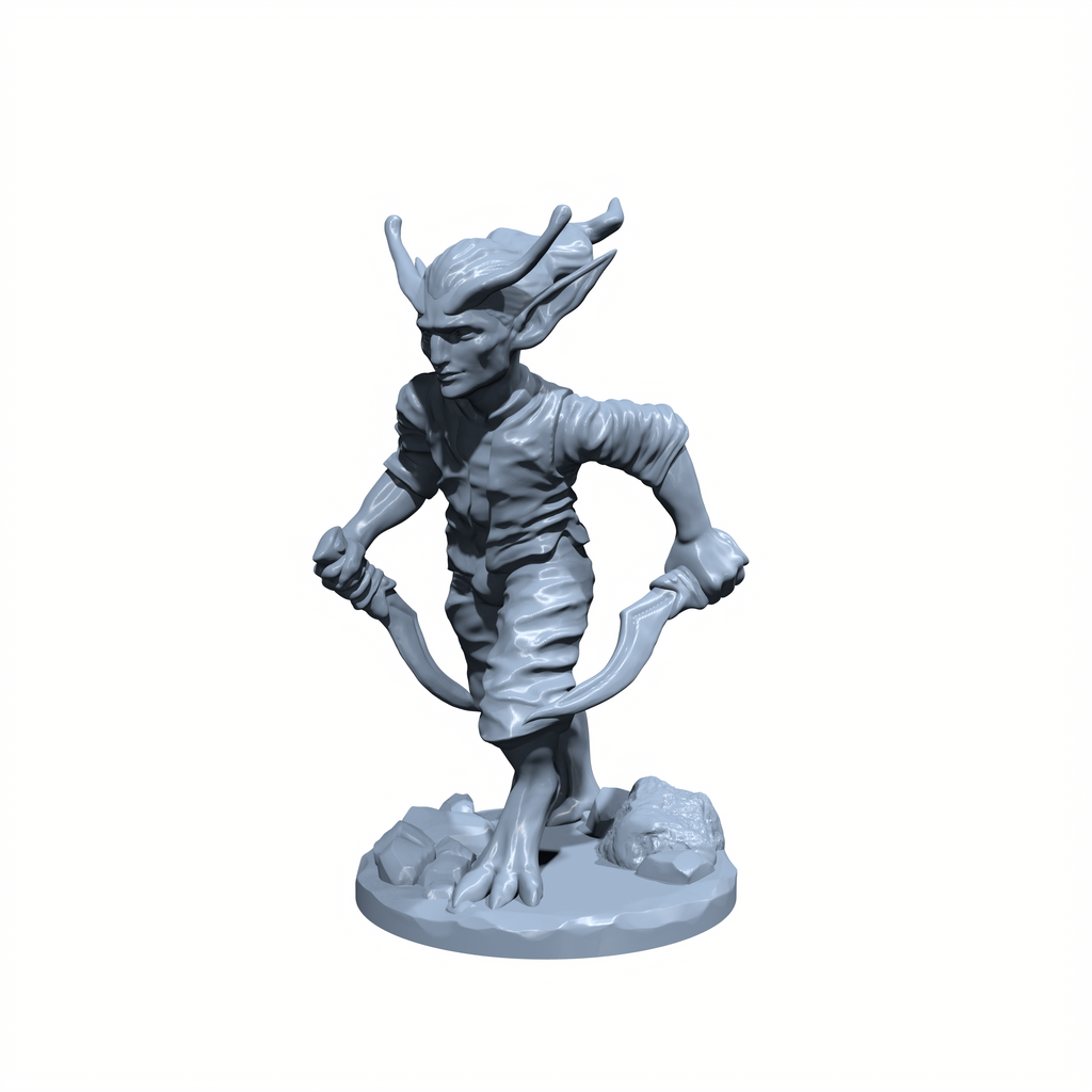 Flickerflick, the Trickster Spirit | Quickling | Speedling | Fey Miniature for Tabletop games like D&D and War Gaming