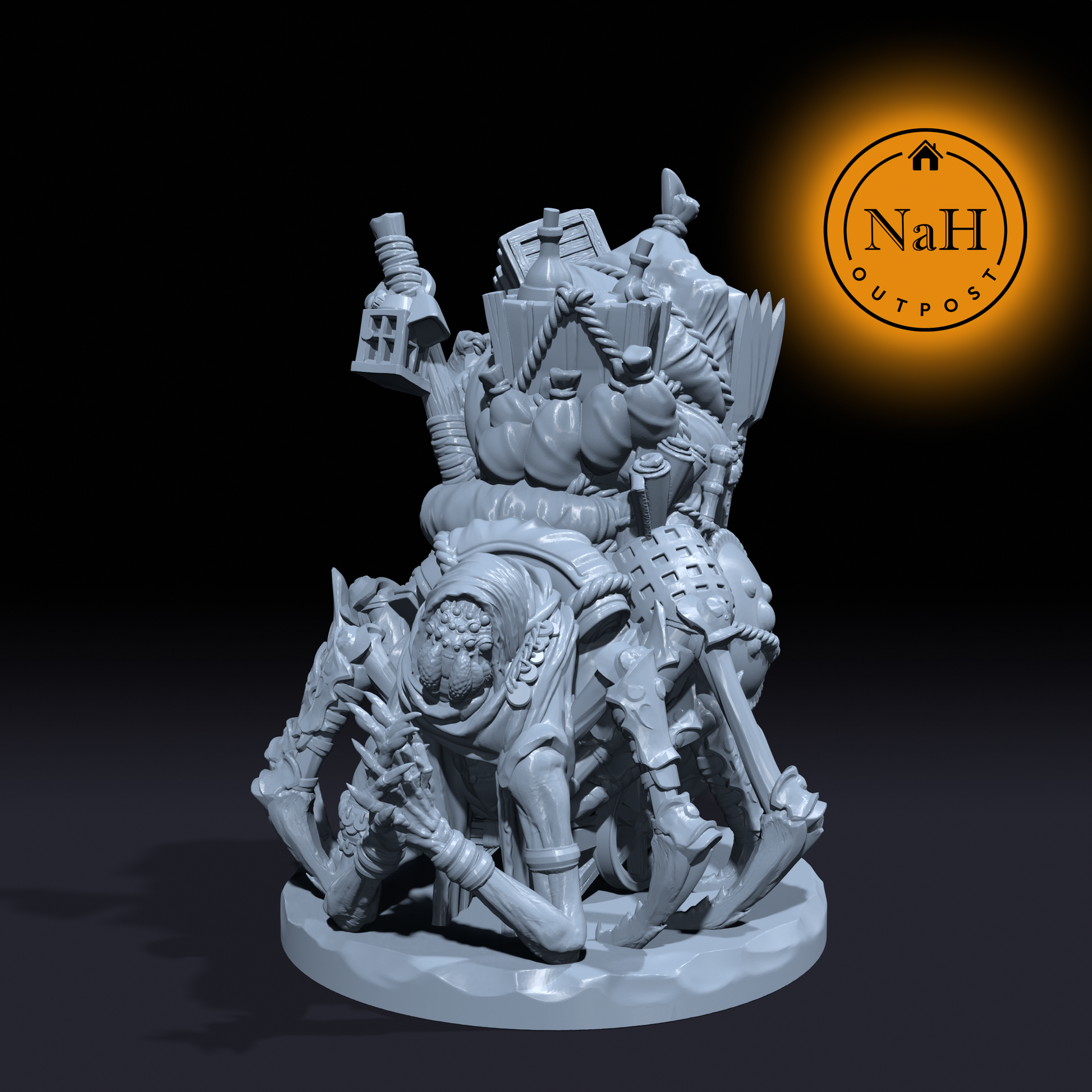 Shargeth, the Underdark Peddler | Spider Merchant | Neogi miniature for Tabletop games like D&D and War Gaming
