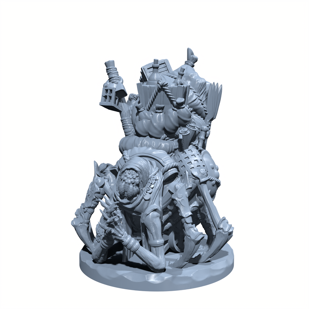 Shargeth, the Underdark Peddler | Spider Merchant | Neogi miniature for Tabletop games like D&D and War Gaming