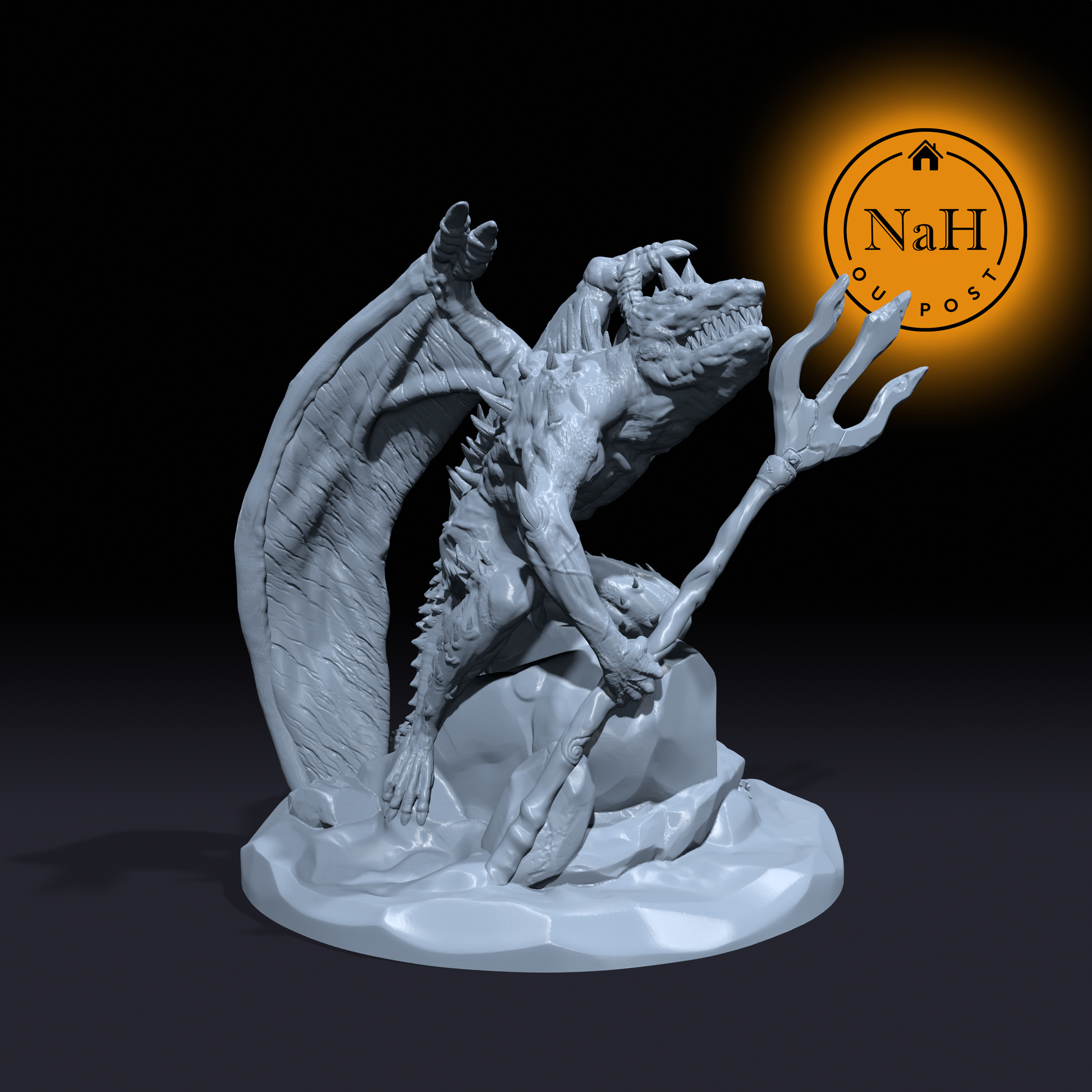 Hellspike, the Edict's Claw | Spined Devil | Spiked Fiend Miniature for Tabletop games like D&D and War Gaming