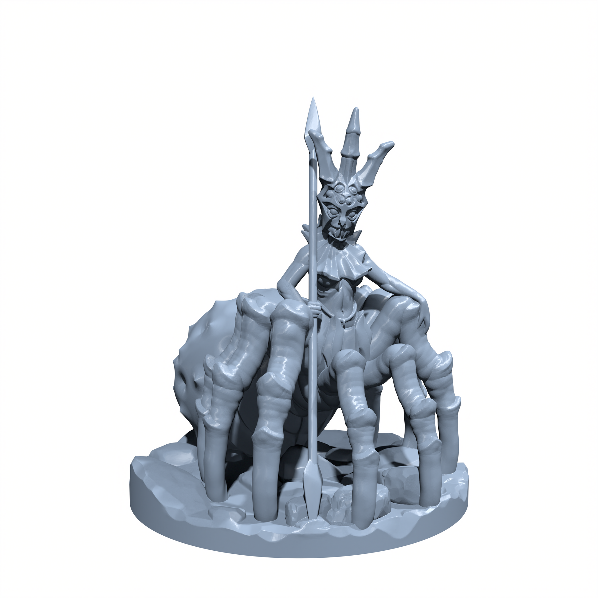 Widowheart, the Drow Priestess | Drider | Spyder Queen Miniature for Tabletop games like D&D and War Gaming