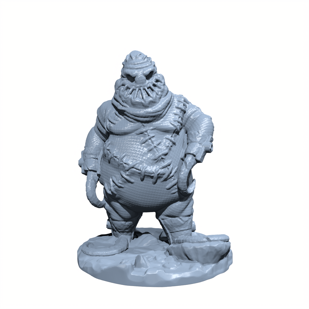 Threadgrim, the Patchwork Menace | Stitchwork Golem Miniature for Tabletop games like D&D and War Gaming