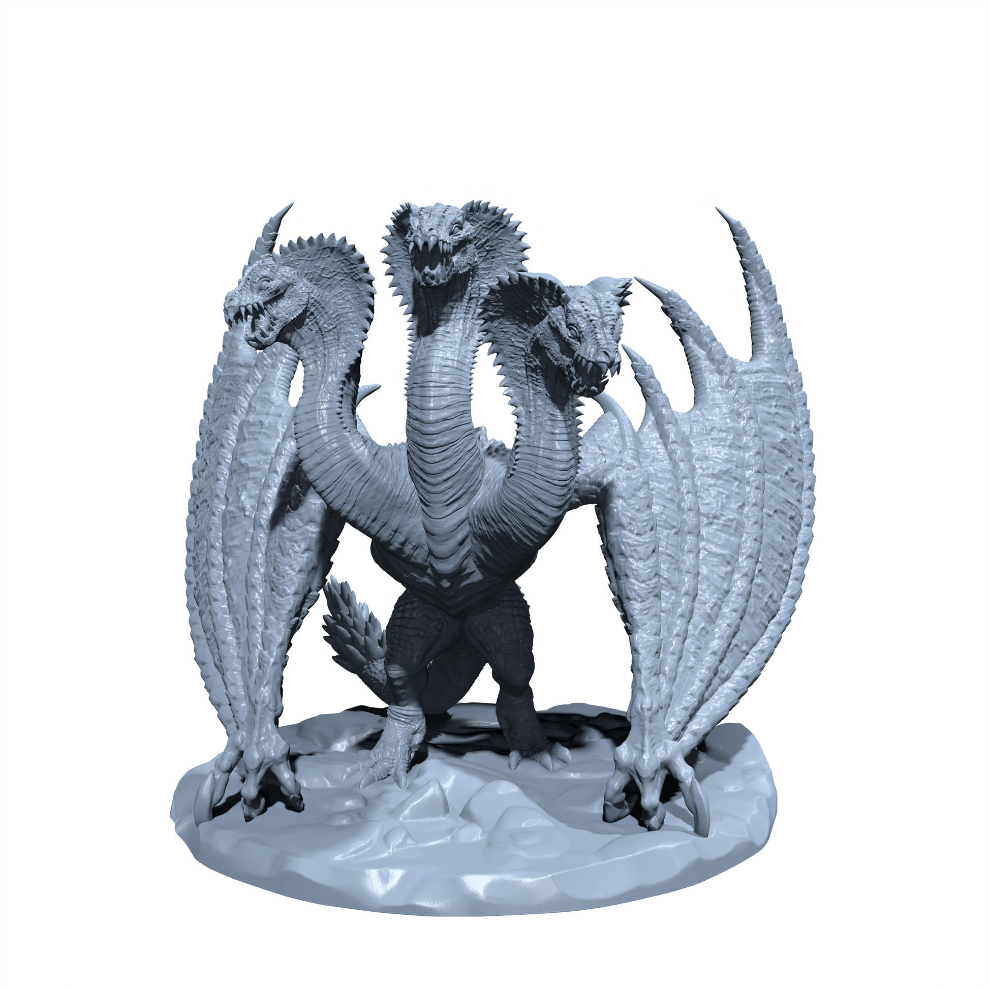 Skyreaver, the Apex Predator | Great Chimera | Dire Hydra | Three Headed Dragon Miniature for Tabletop games like D&D 5e and TTRPG  War Gaming