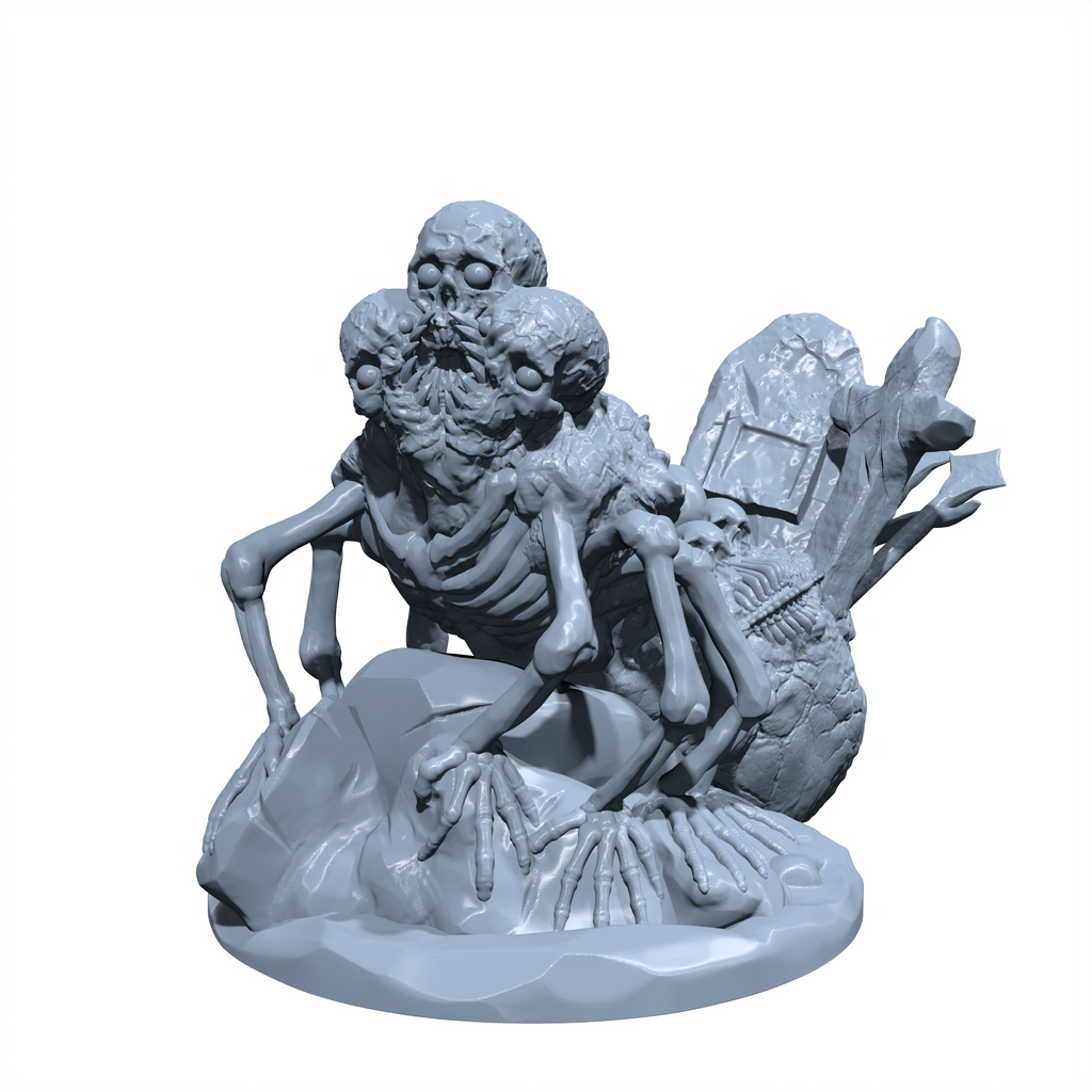 Tombshard, Guardian of the Boneyard | Tombstone Spider | Graveyard Golem Miniature for Tabletop games like D&D 5e and TTRPG War Gaming