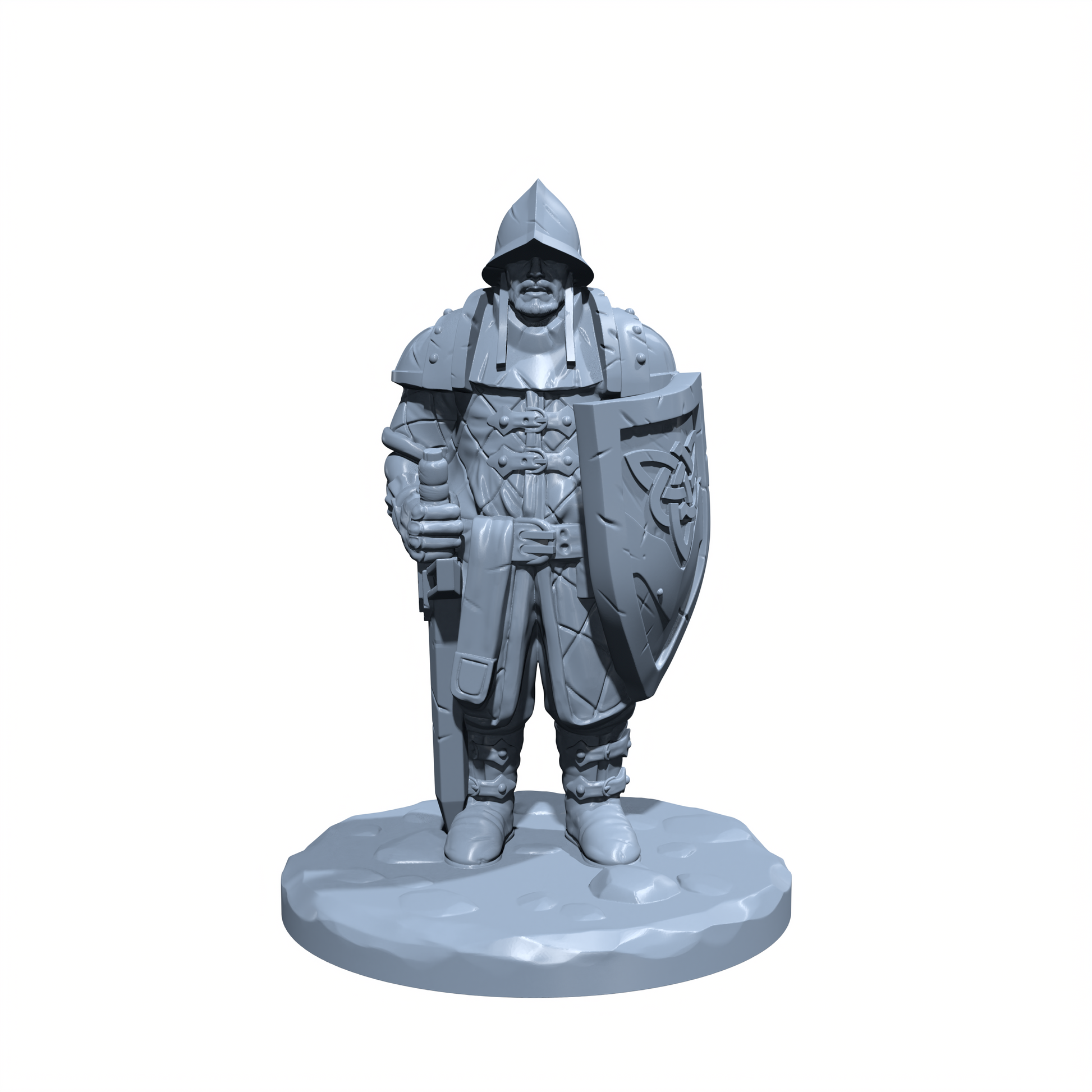 Marcus, the Garrison Soldier | Civilian Townsfolk | Town Guard Miniature for Tabletop games like D&D and War Gaming
