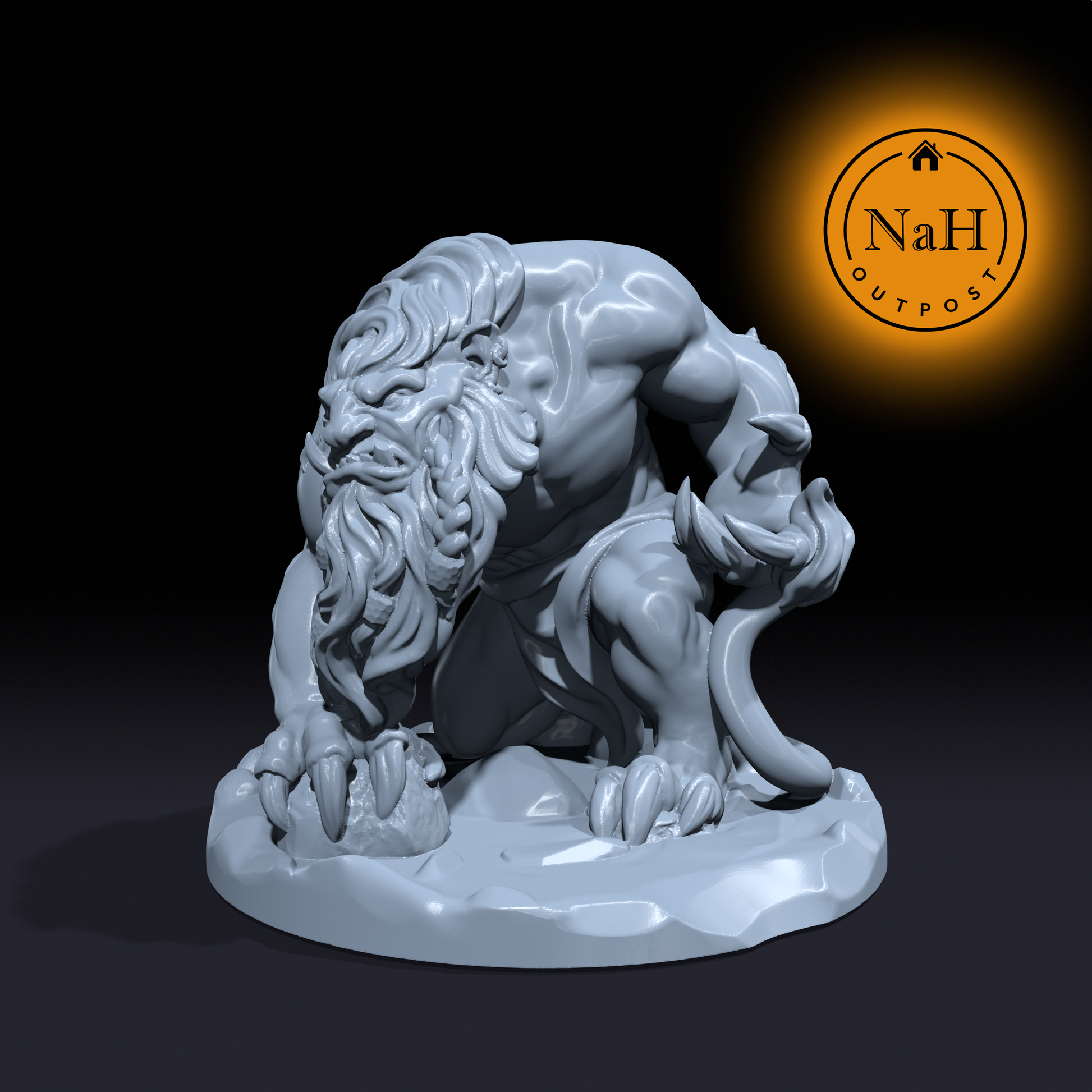 Stoneskin, the Unkillable Brute | Tunnel Troll Miniature for Tabletop games like D&D and War Gaming