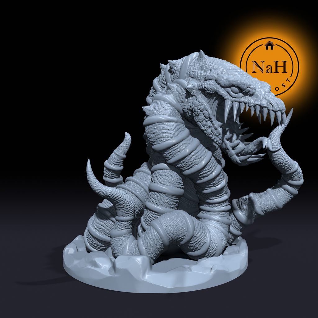 Tunnelshriek, Eater of the Underdark | Tunnel Squid Miniature for Tabletop games like D&D 5e and TTRPG  War Gaming
