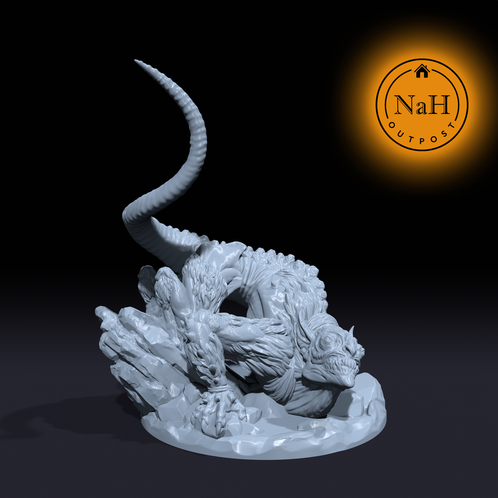 Clawdigger, the Unseen Menace | Tunneler Cat Miniature for Tabletop games like D&D and War Gaming