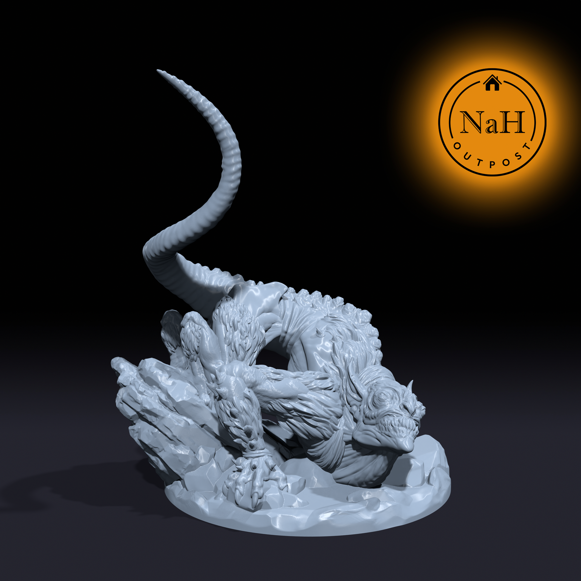 Clawdigger, the Unseen Menace | Tunneler Cat Miniature for Tabletop games like D&D and War Gaming